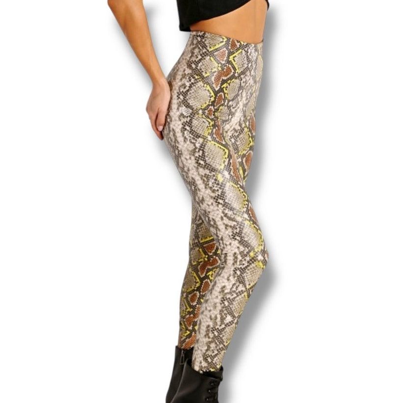 Commando Commando Control Neon Snake Faux Leather Animal Legging NWT Size 25" / US 0 / IT 36 - 4 Thumbnail