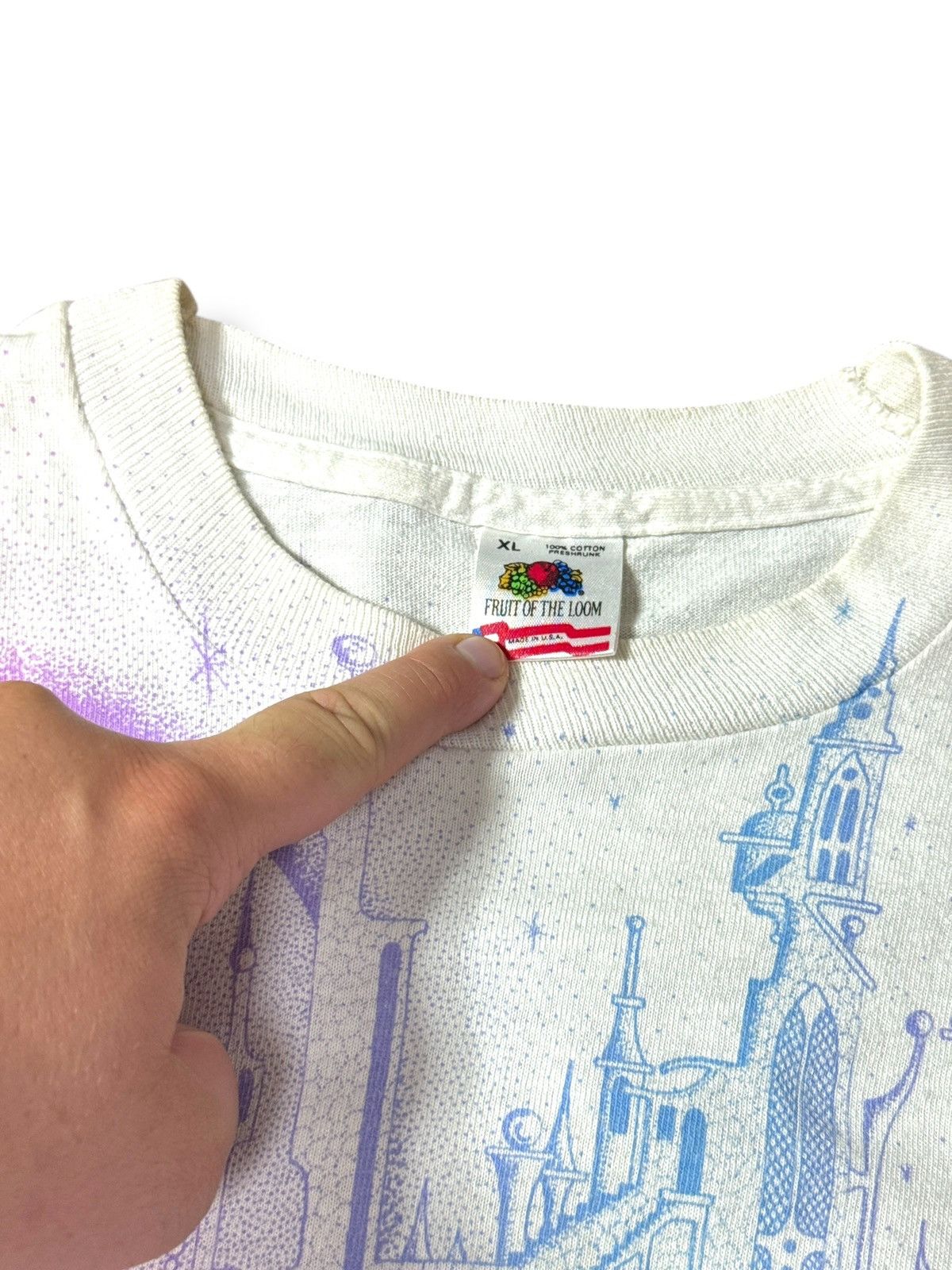 Magical Design × Vintage *RARE* 90w VINTAGE MYTHICAL FANTASY WIZARDS MAGIC AOP TEE Size US XL / EU 56 / 4 - 8 Thumbnail