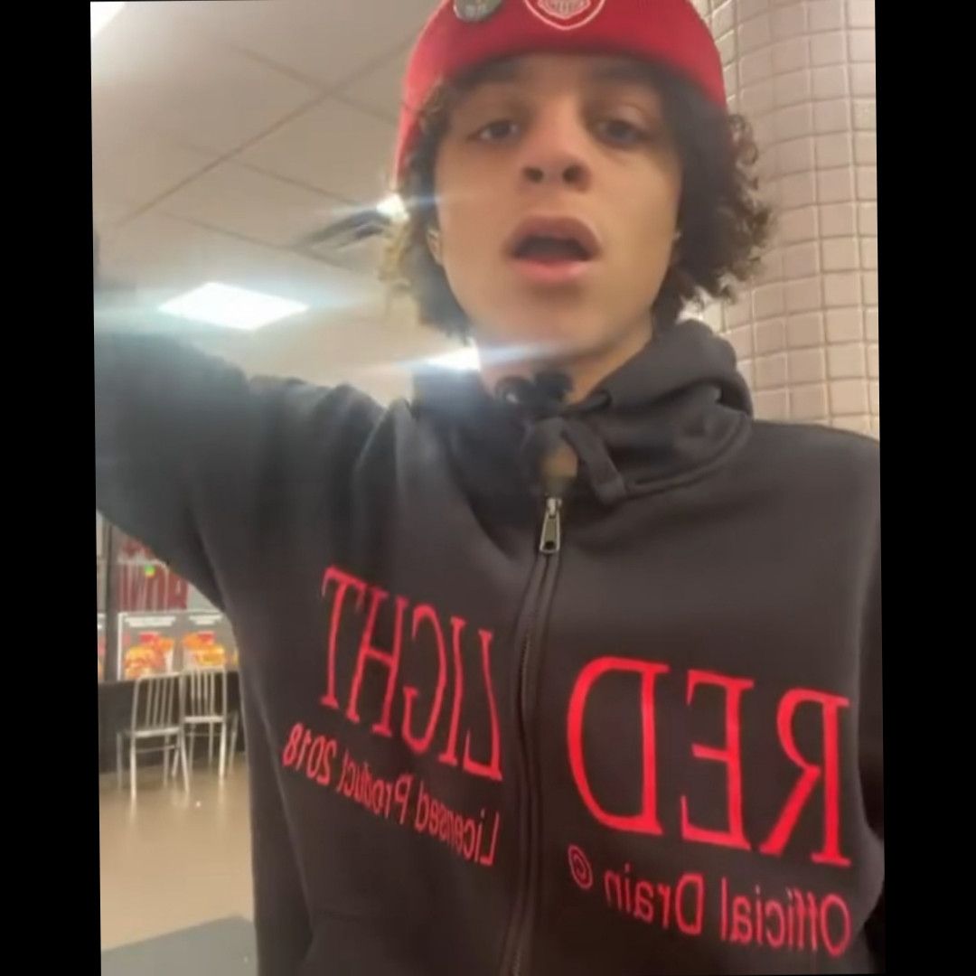 Drain Gang Bladee Red Light Zip Up Hoodie Size US M / EU 48-50 / 2 - 9 Thumbnail