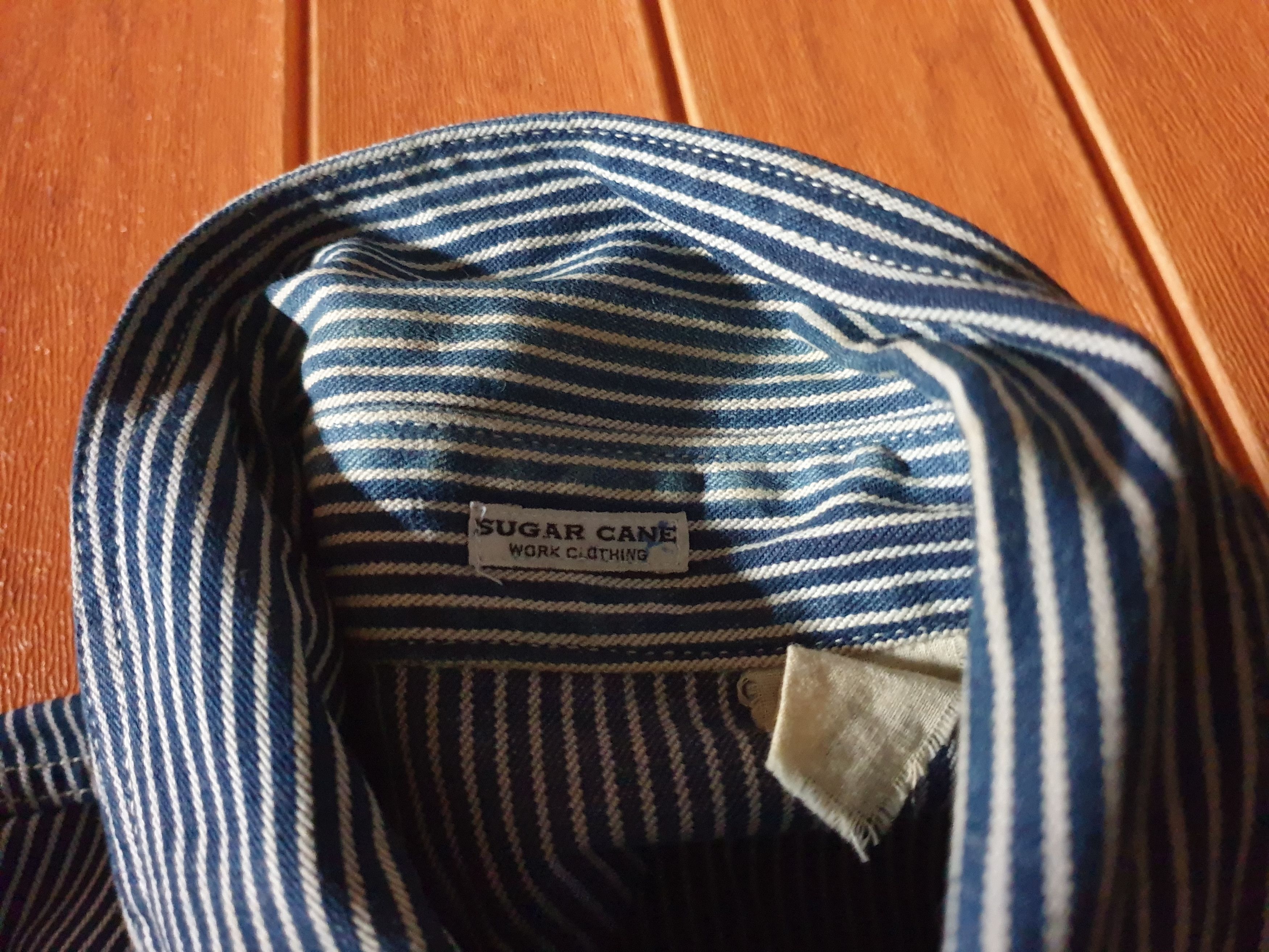 Sugar Cane 💥Sugarcane work stripe pullover shirt Size US M / EU 48-50 / 2 - 2 Thumbnail