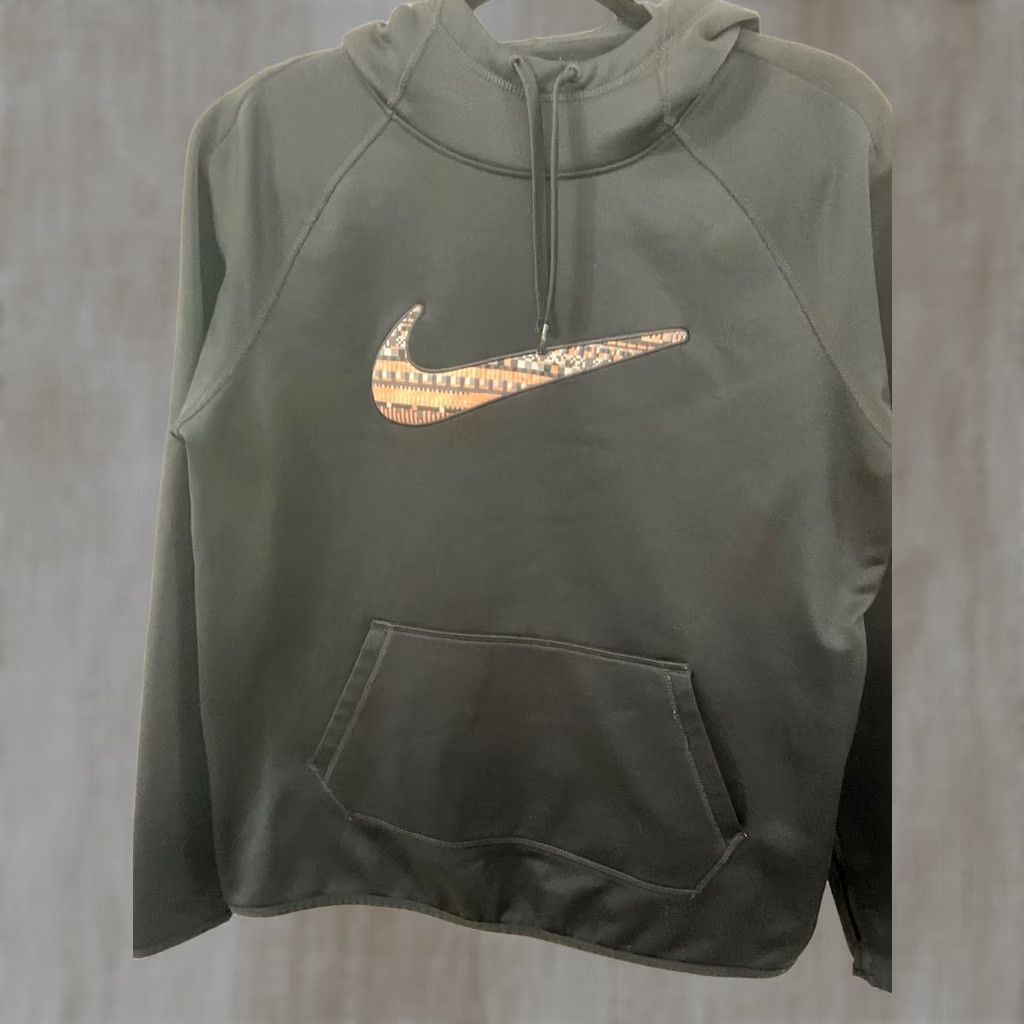 Nike Nike All Time Swoosh Patch Therma Fit Hoodie Sweatshirt M Black Solid Men Pullover Hooded Sweatshirt - Size US M / EU 48-50 / 2 - 1 Thumbnail