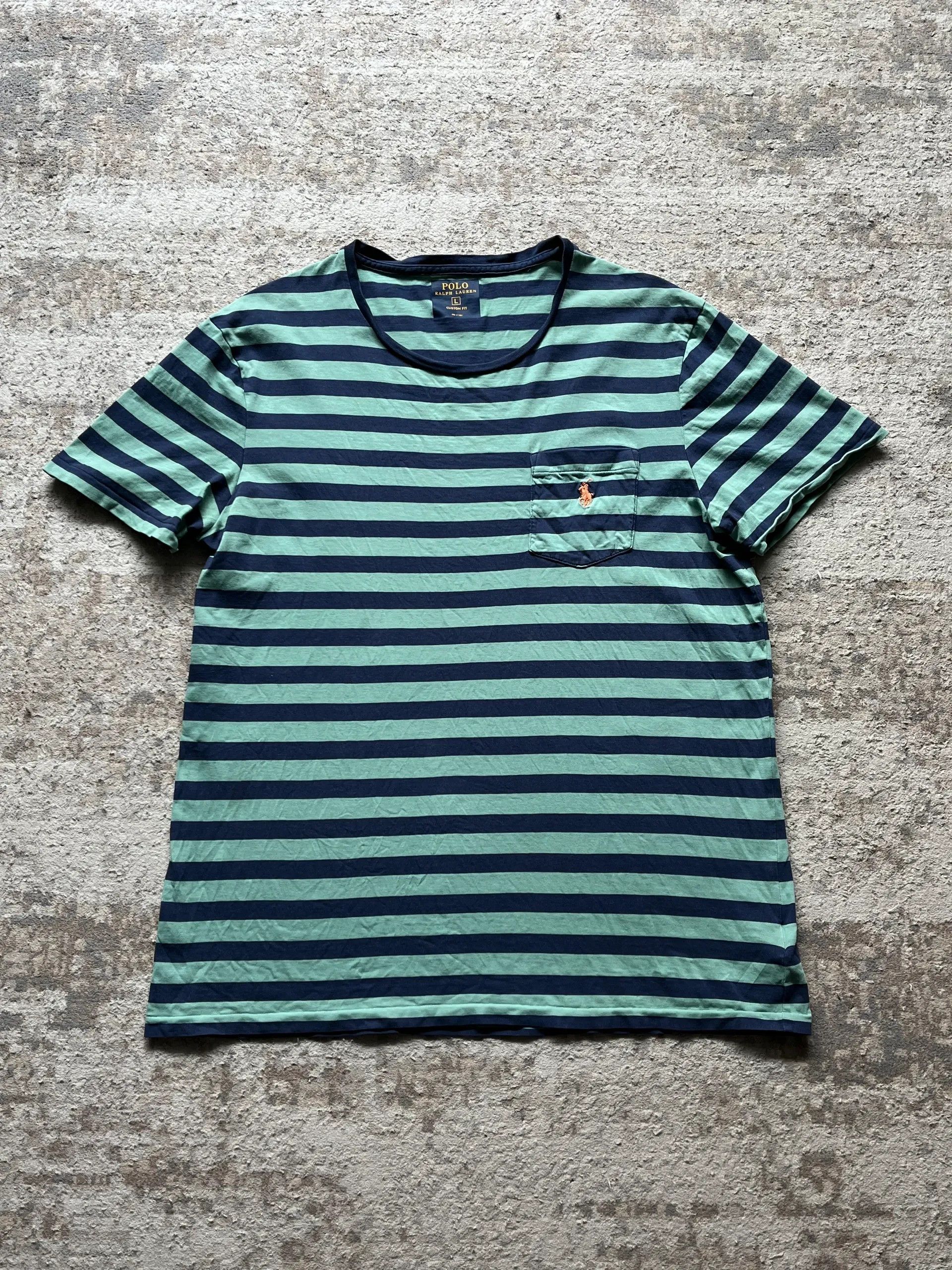 Polo Ralph Lauren Ralph Lauren Stripped Small Pony Pocket T-Shirt 2010's Rare Size US L / EU 52-54 / 3 - 1 Thumbnail