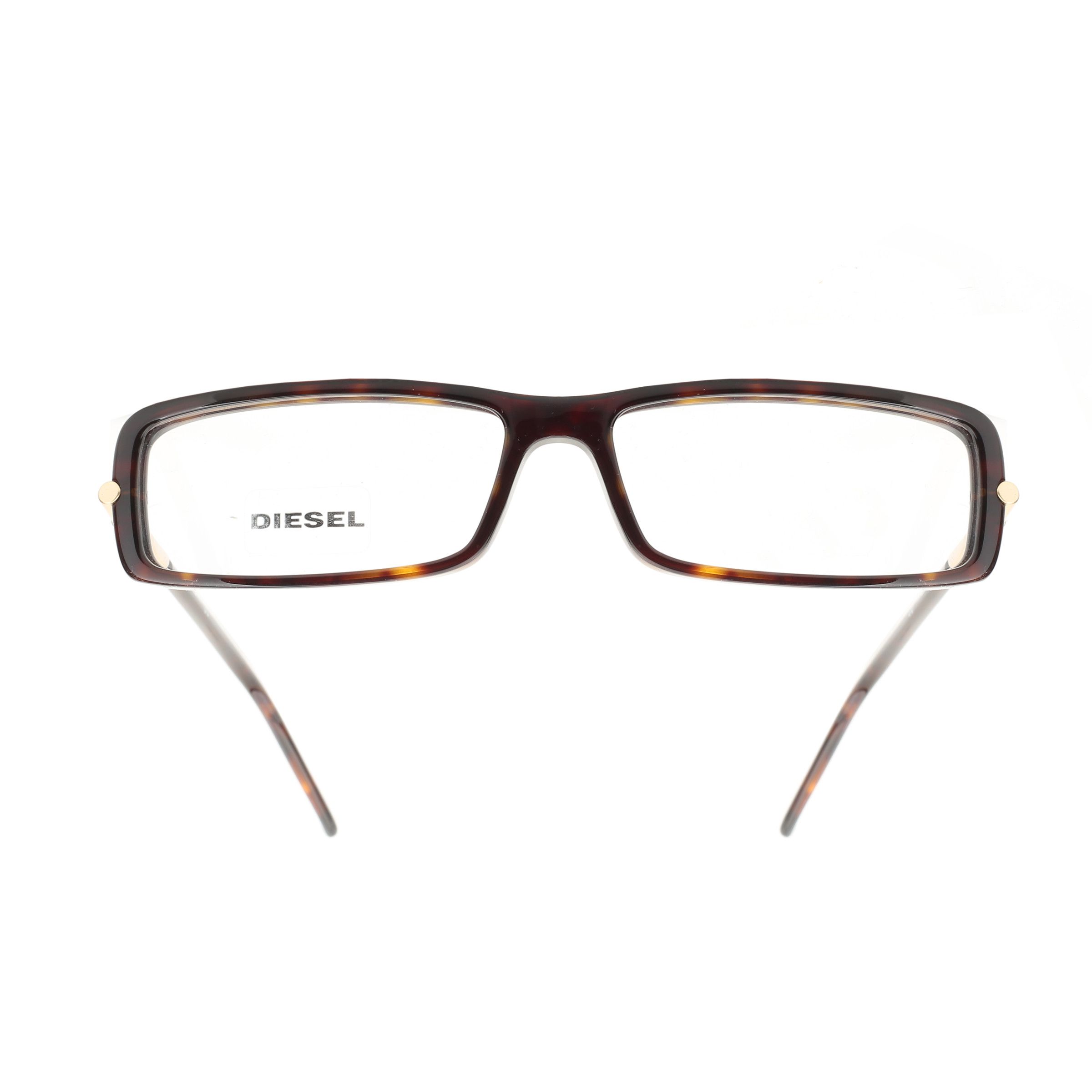 Diesel Diesel '00s Gold Signature Havana Brown Recatngular Glasses Size ONE SIZE - 3 Thumbnail
