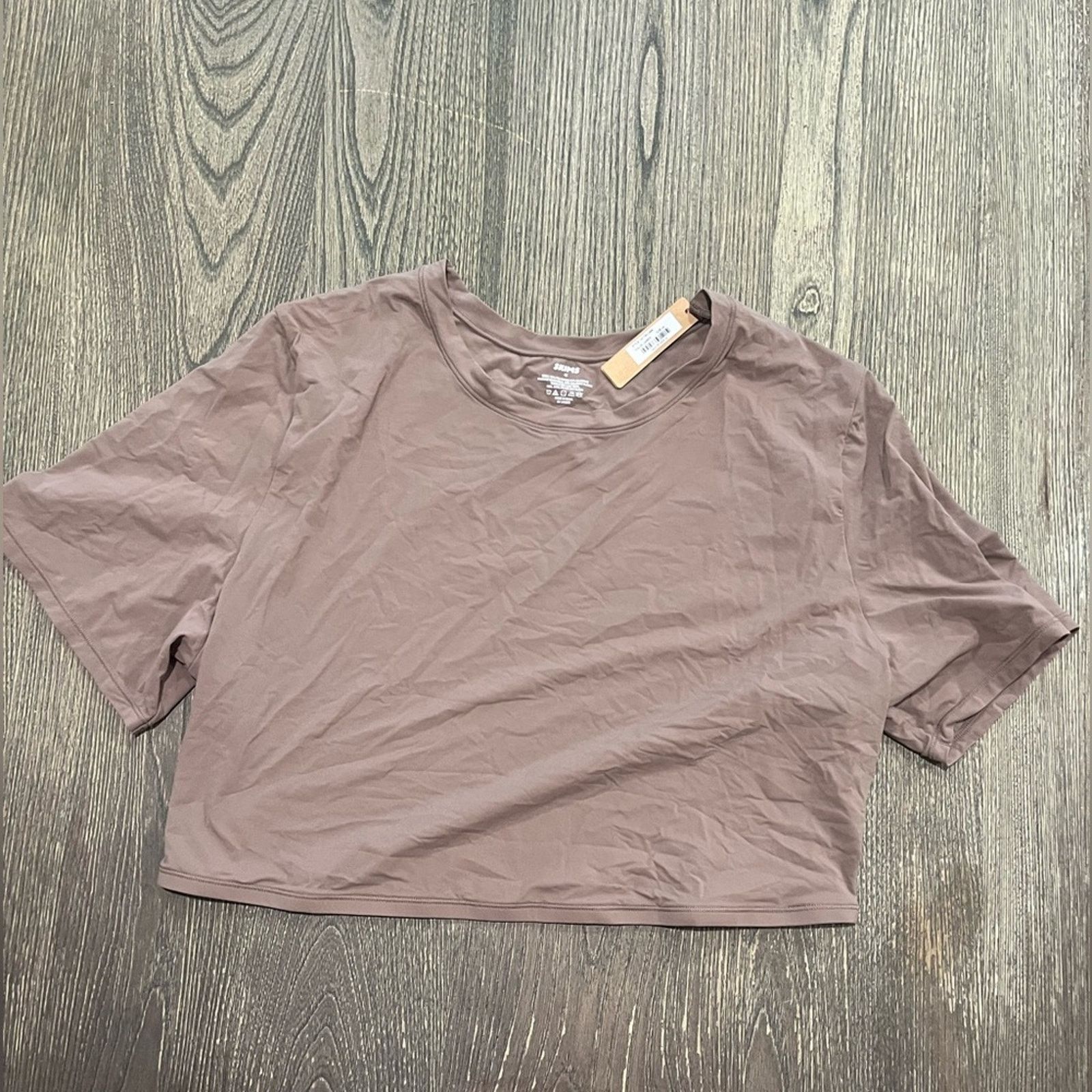 SKIMS NWT Skims Fits Everybody Super Cropped T-Shirt Umber 4X Size 4XL / US 24-26 - 1 Thumbnail