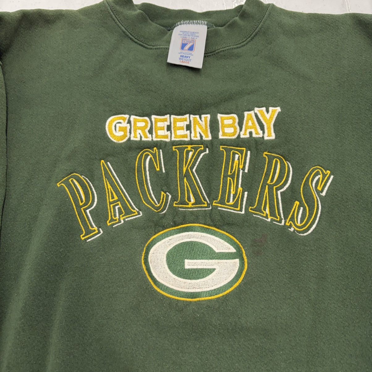Logo 7 Vintage 90s Green Bay Packers Embroidered NFL Sweatshirt Size US L / EU 52-54 / 3 - 2 Thumbnail