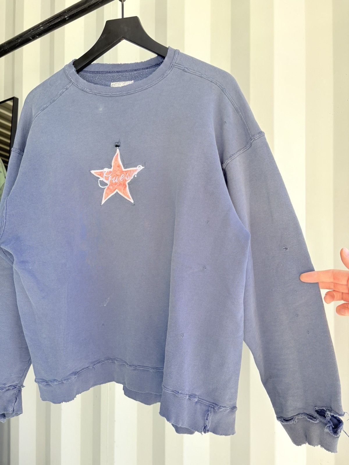 Vintage Thrashed Sun Faded Distressed Sweater ERD Grunge Boxy Size US XL / EU 56 / 4 - 3 Thumbnail