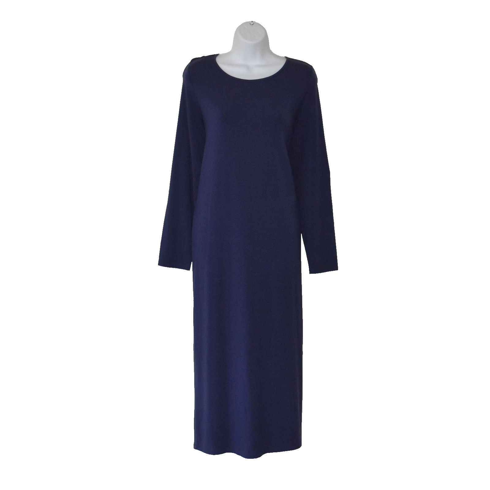 Eileen Fisher EILEEN FISHER Stretch Long Sleeve Crew Neck Dress Size M Size M / US 6-8 / IT 42-44 - 2 Thumbnail