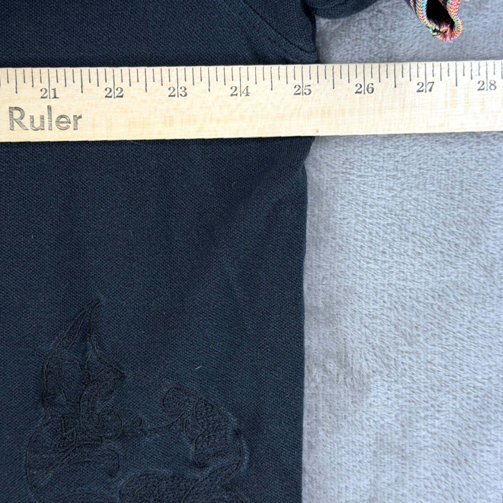 Robert Graham Robert Graham Mens Black Short Sleeve Polo Shirt Tonal Floral Embroidery 2XL Size US XXL / EU 58 / 5 - 5 Thumbnail