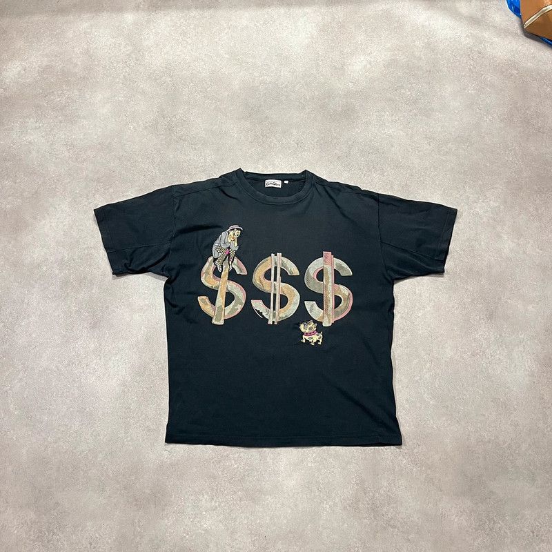 Carlo Colucci Vintage Carlo Colucci Y2K T-Shirt Dolar Money Retro 90s Size US XL / EU 56 / 4 - 1 Thumbnail