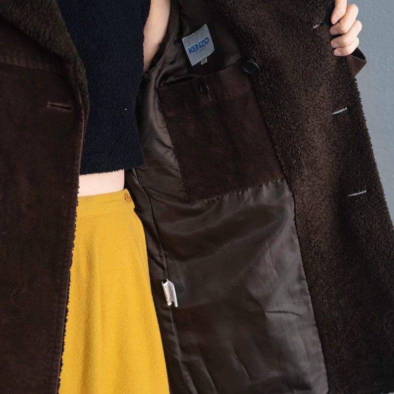 Kenzo KENZO Brown suede fur collar coat vintage Size M / US 6-8 / IT 42-44 - 6 Thumbnail