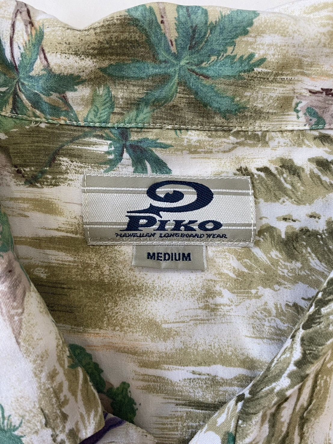 Billabong × Rip Curl × Vintage Vintage 90s PIKO HAWAIIAN LONGBOARD Wear shirt Size US M / EU 48-50 / 2 - 2 Thumbnail