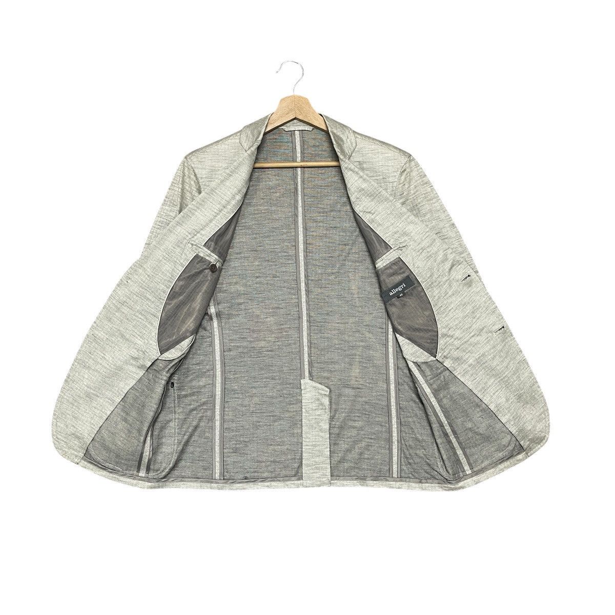 Allegri Vintage Allegri Grey Linen Blend Safari Style Blazer Jacket Size US S / EU 44-46 / 1 - 11 Thumbnail