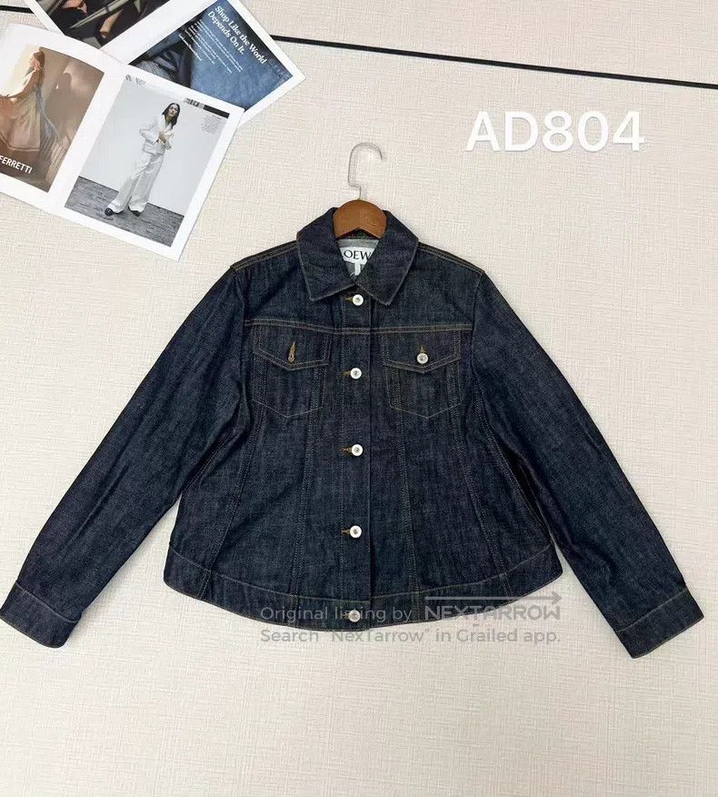 Loewe Loewe Leather logo denim jacket Size XXS / US 00 / IT 34 - 1 Thumbnail