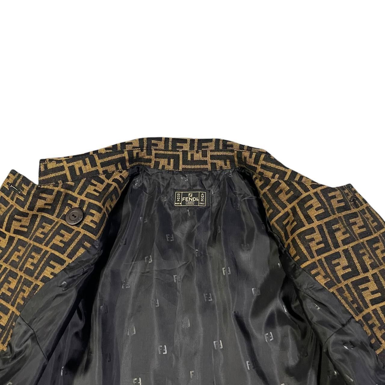 Fendi Vintage Fendi Zucca Monogram Brown Jacket Size S / US 4 / IT 40 - 11 Thumbnail