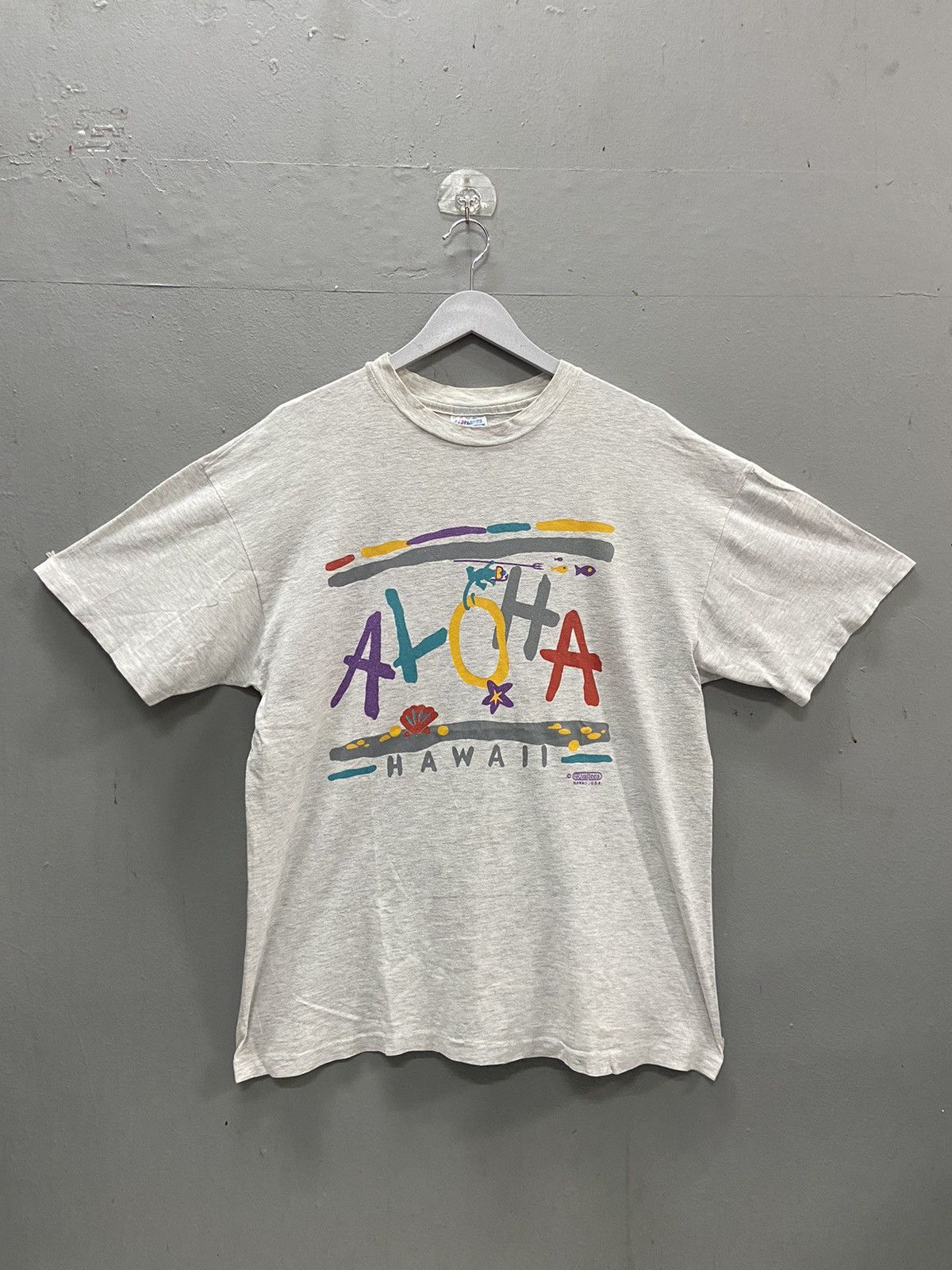Hanes VINTAGE HAWAII ALOHA RIVAL TEES HAWAII USA TEE SHIRT Size US L / EU 52-54 / 3 - 1 Thumbnail