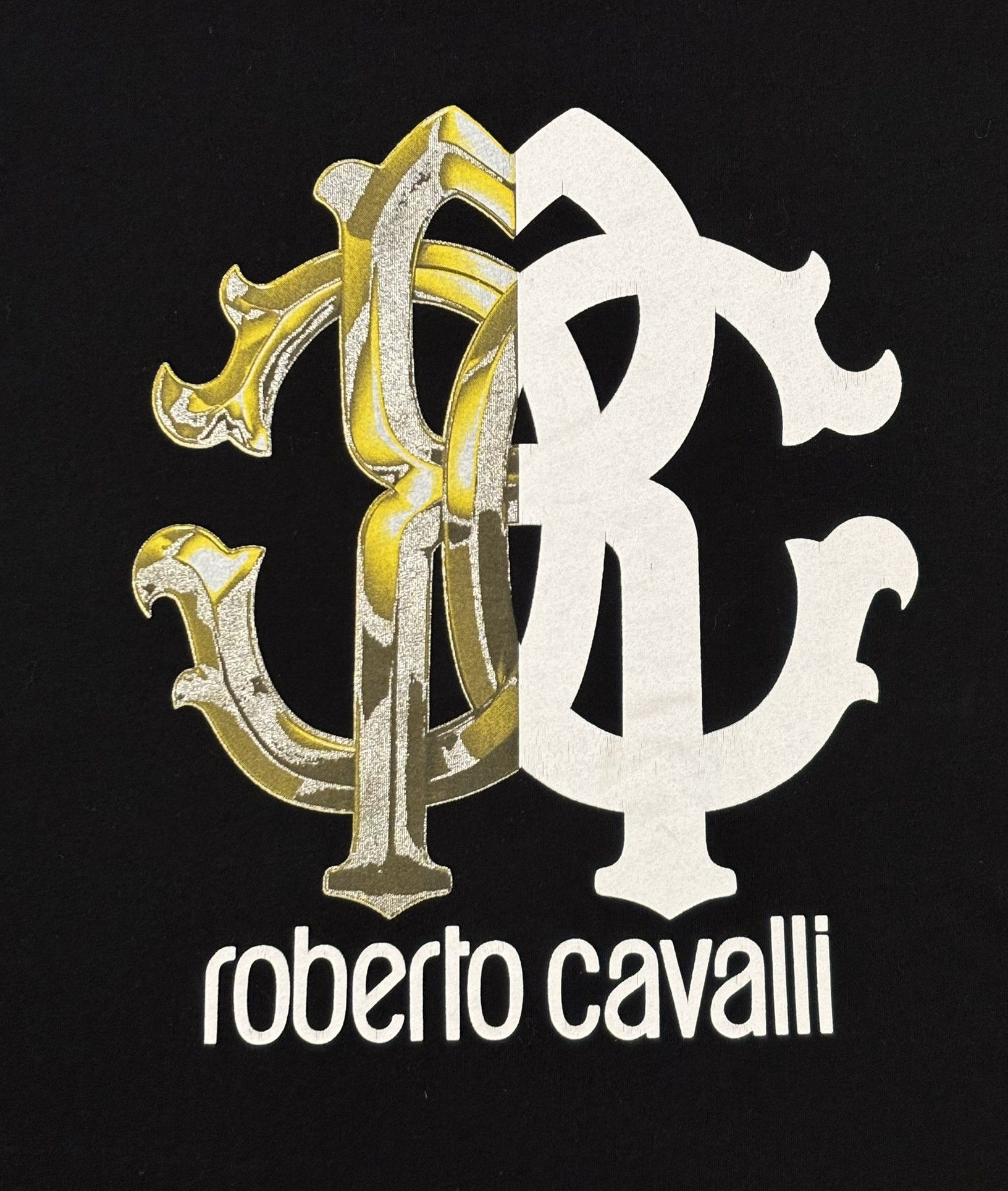 Roberto Cavalli Roberto Cavalli T-shirt Black Firenze Logo Size US M / EU 48-50 / 2 - 7 Thumbnail