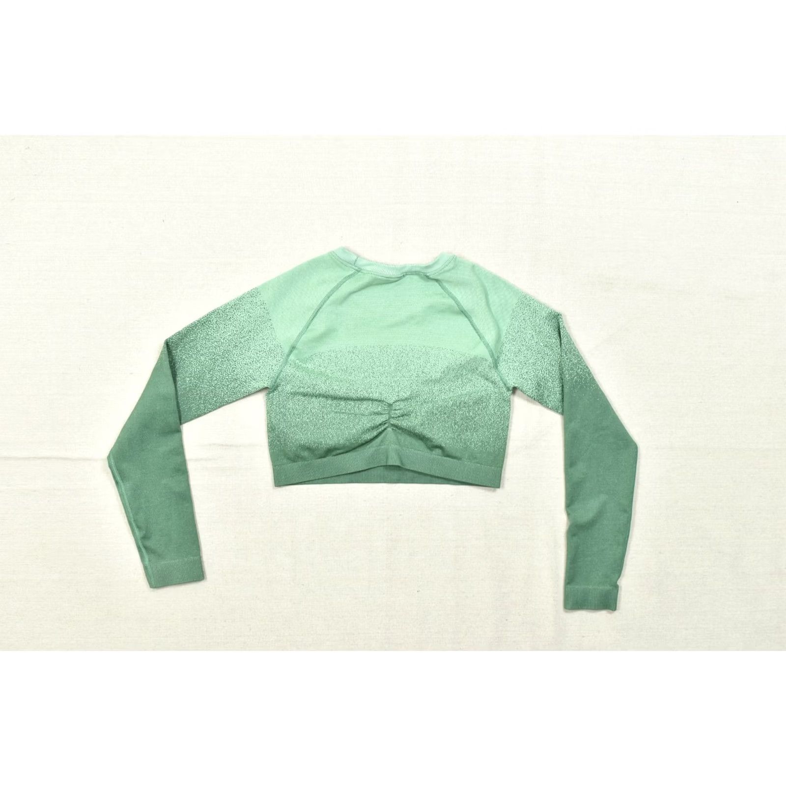 Gymshark Gymshark Adapt Marl Seamless Long Sleeve Crop Top Green Women's Size Small Shirt Cropped Womens Style 90s (if applicable) Size S / US 4 / IT 40 - 3 Thumbnail