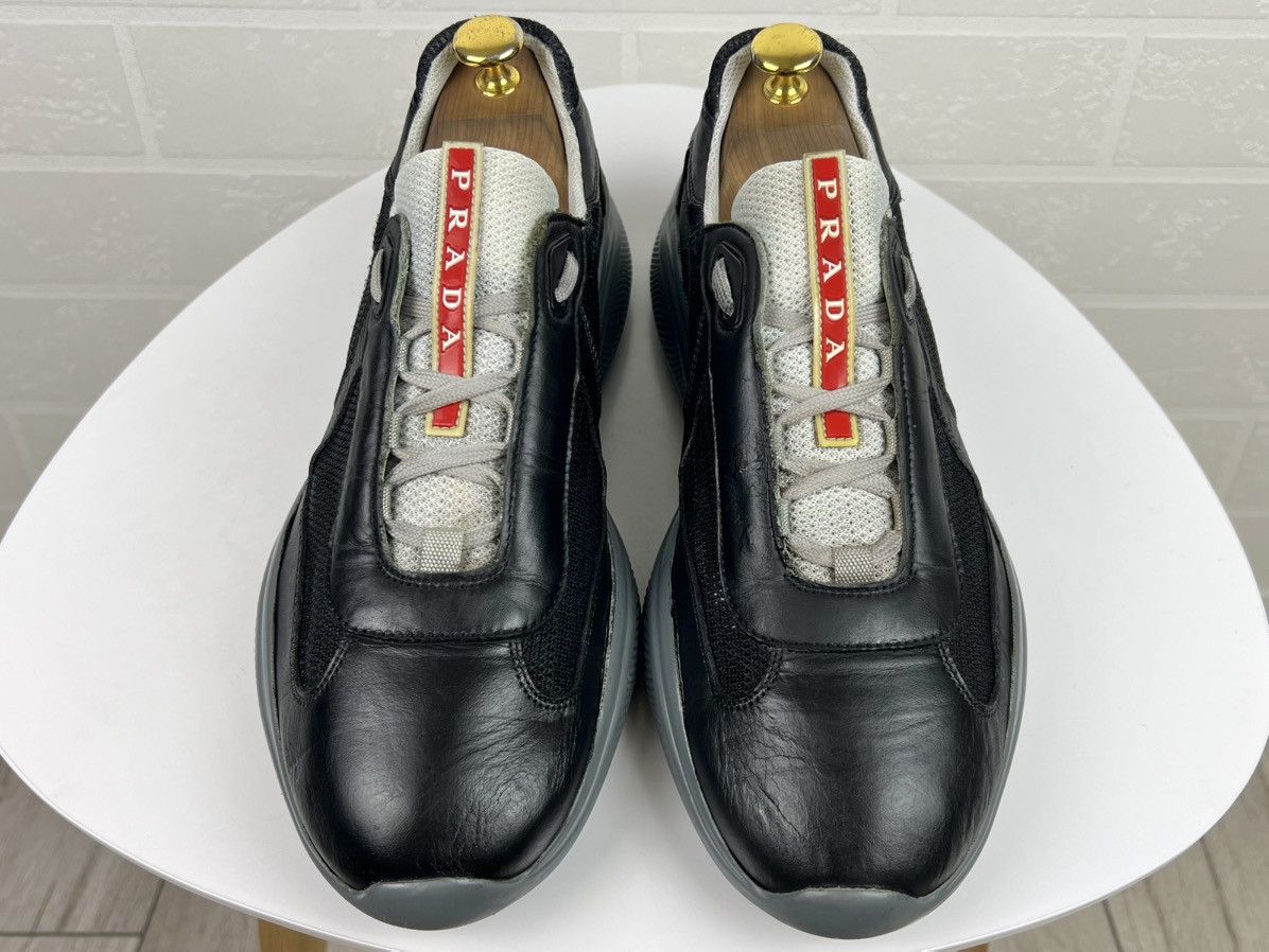 Prada PRADA Sneakers AMERICAS CUP Leather Fabric Shoes Red Tab Men Size US 8 / EU 41 - 6 Thumbnail