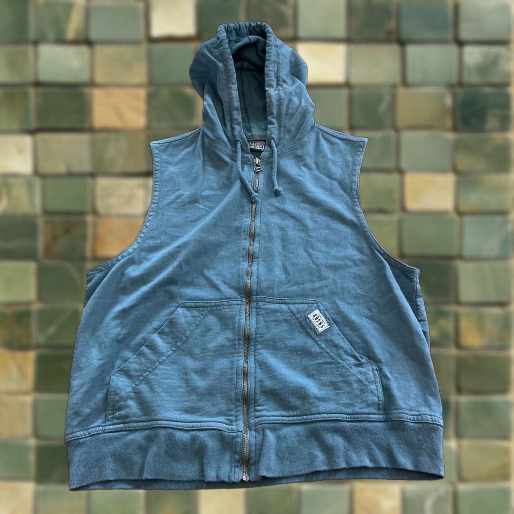 Vintage VINTAGE Nine O Two Six Five Hooded Vest Blue Surfer Full Zip Grunge Sleeveless S Women Men? Size S / US 4 / IT 40 - 1 Thumbnail