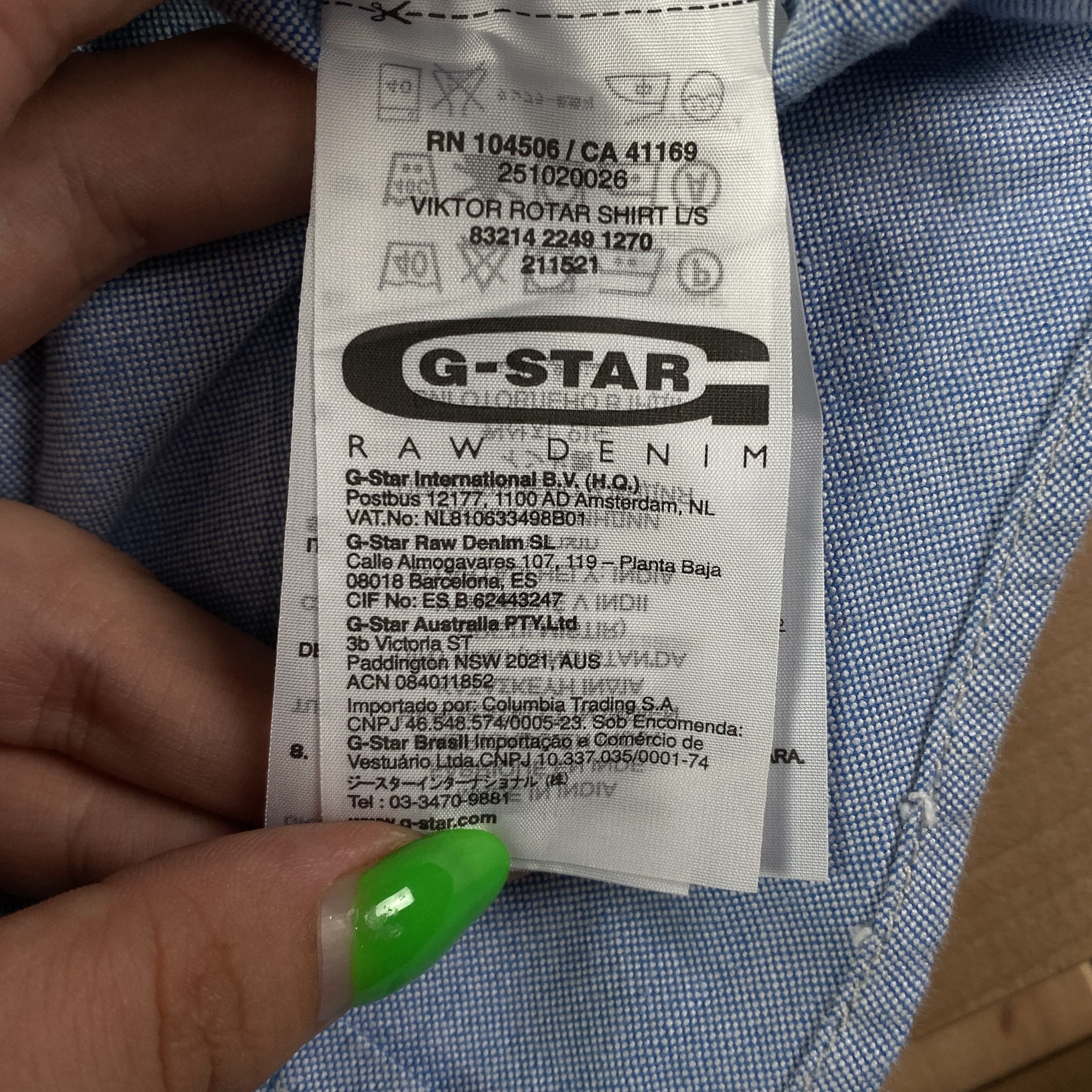 G-Star Men’s Shirt Long Sleeve G-Star Raw Size L Size US L / EU 52-54 / 3 - 6 Thumbnail