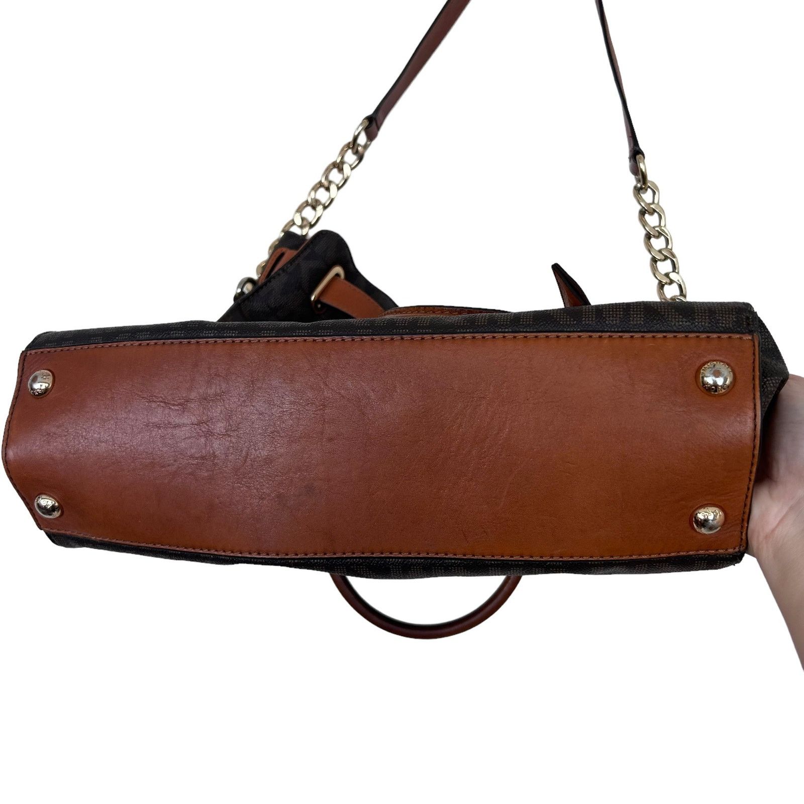 Michael Kors Michael Kors Hamilton Large Satchel Tote Brown Monogram Size ONE SIZE - 7 Thumbnail