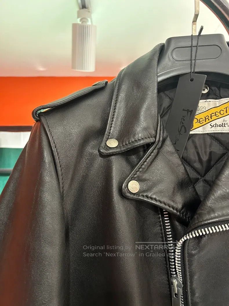 Schott Schott Pre-Owned Leather Jacket 618 Diagonal Zipper Rider Size US XS / EU 42 / 0 - 3 Thumbnail