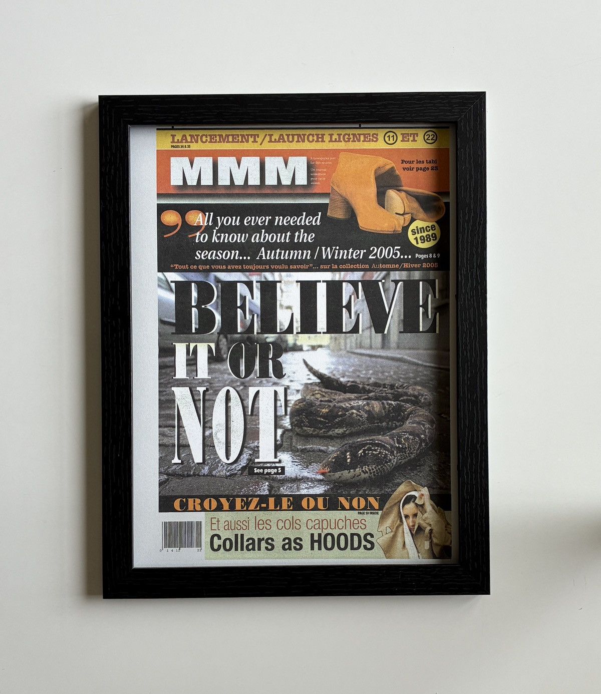 Maison Margiela Maison Margiela Archive Fashion photo framed 9x12 Size ONE SIZE - 1 Thumbnail