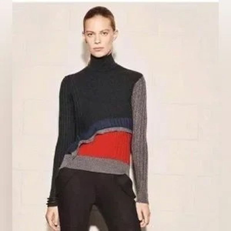 Zara SRPLS 100% Wool MXD SWTR Ruffle Sweater Surplus
