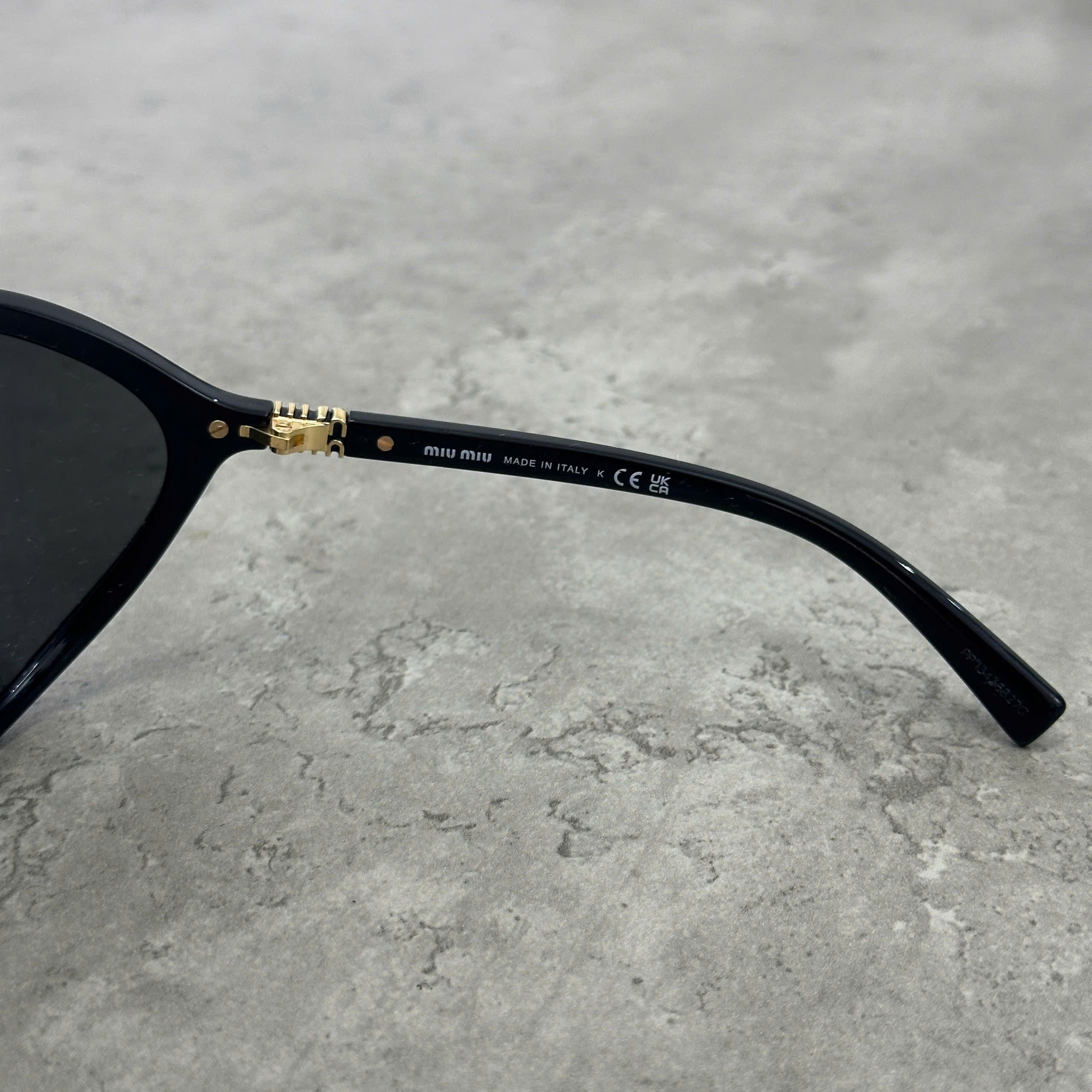 Miu Miu MIU MIU MU A01S 1AB5S0 Sunglasses BLACK Size ONE SIZE - 2 Thumbnail