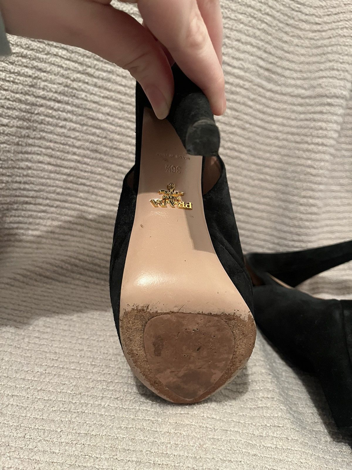 Prada Prada Nero Black Suede Stilettos. Size US 6.5 / IT 36.5 - 14 Thumbnail