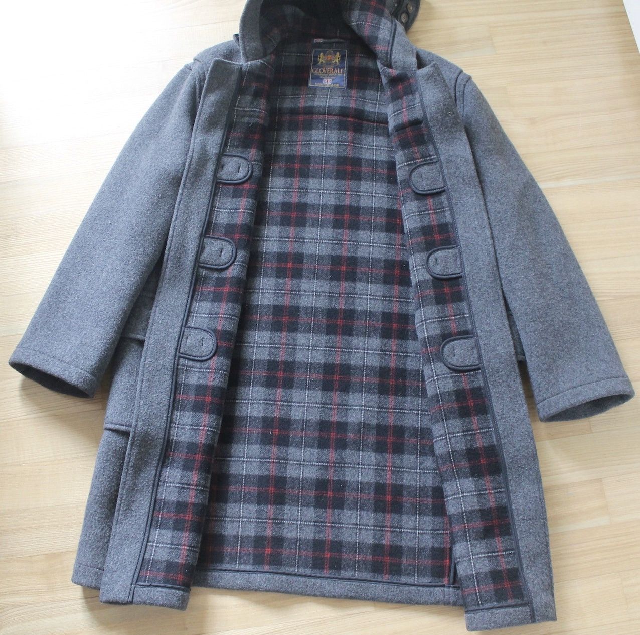 Gloverall × Vintage ☃️ WINTER VINTAGE GLOVERALL HEAVY WOOL HERRING BONE HOODIES Size US L / EU 52-54 / 3 - 2 Thumbnail