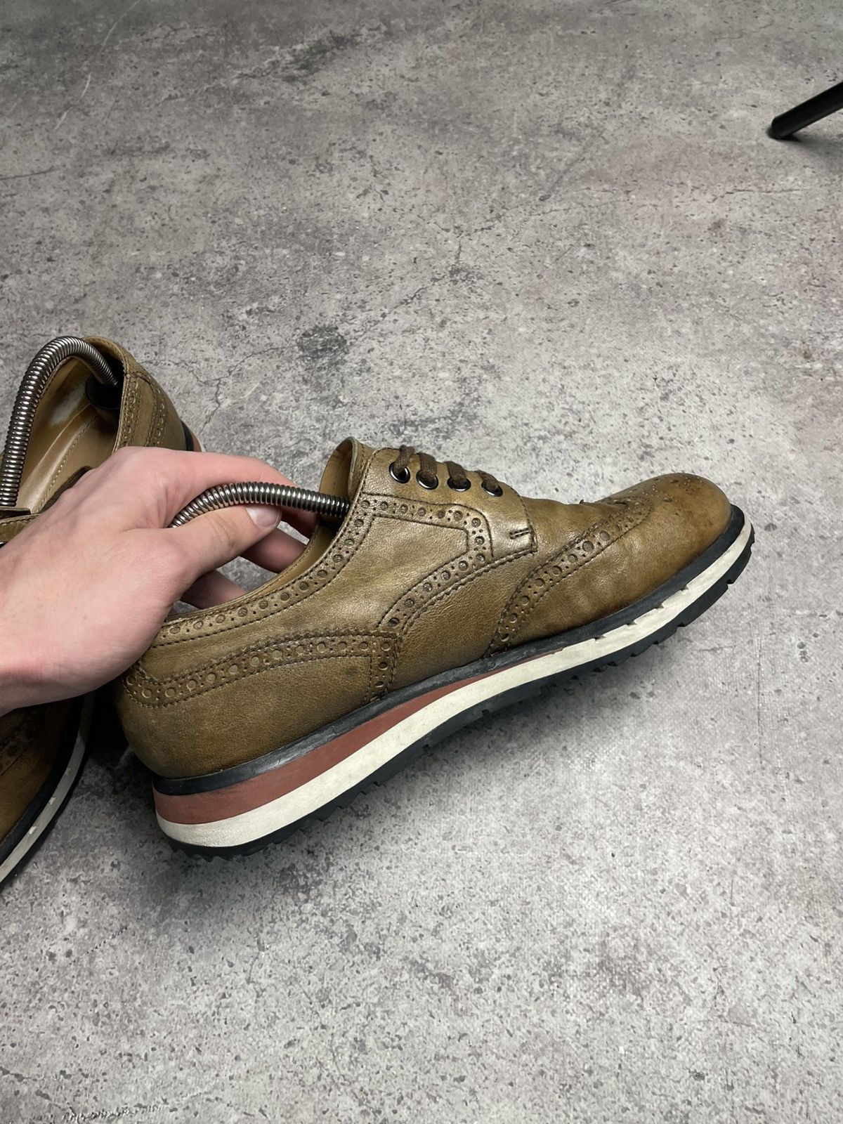 Prada Rare Prada Leather Brown shoes Size US 8.5 / EU 41-42 - 8 Thumbnail