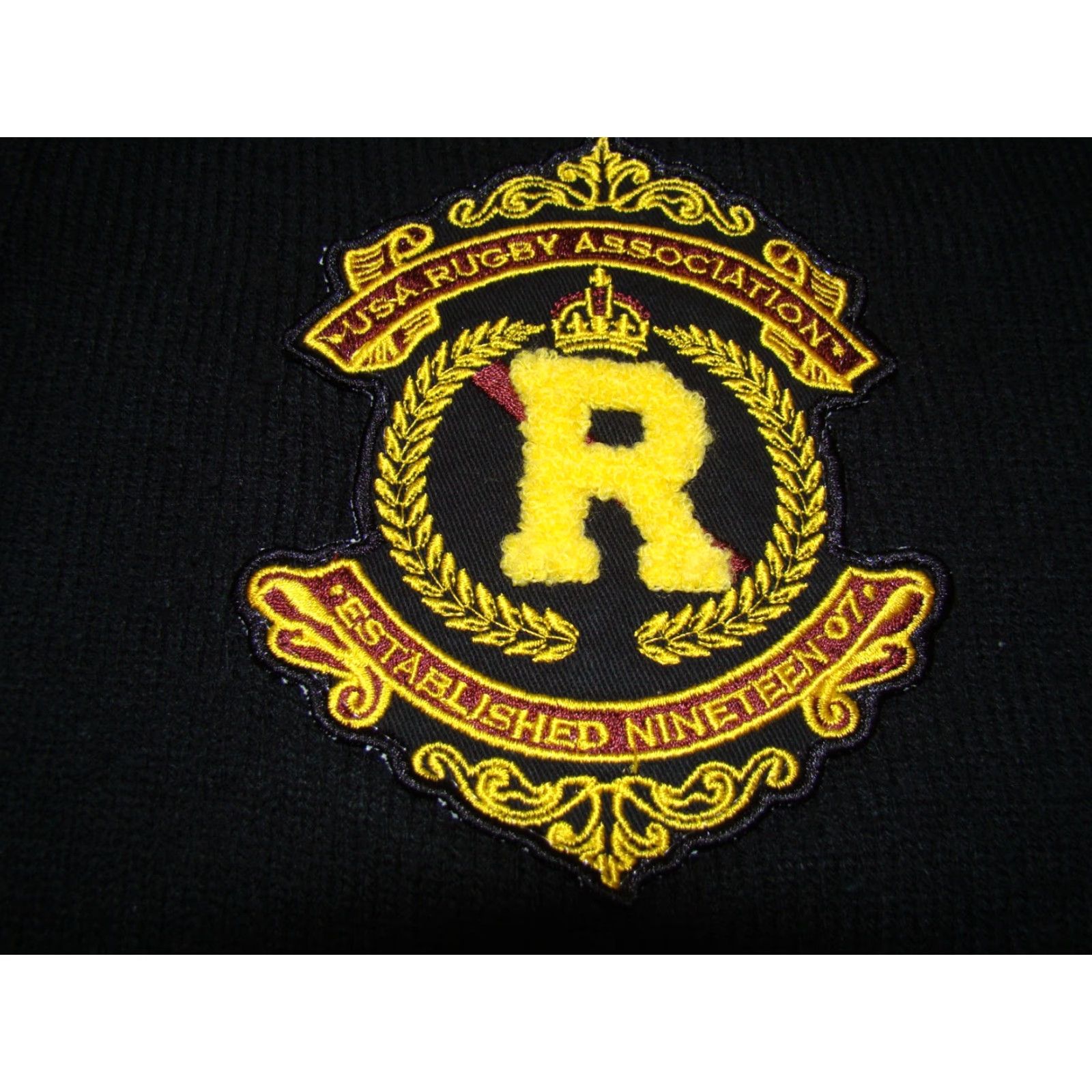 Vintage USA Rugby Association Mens 3XL Pullover Henley Black Quilted Hoodie Sweater Size US XXL / EU 58 / 5 - 2 Thumbnail