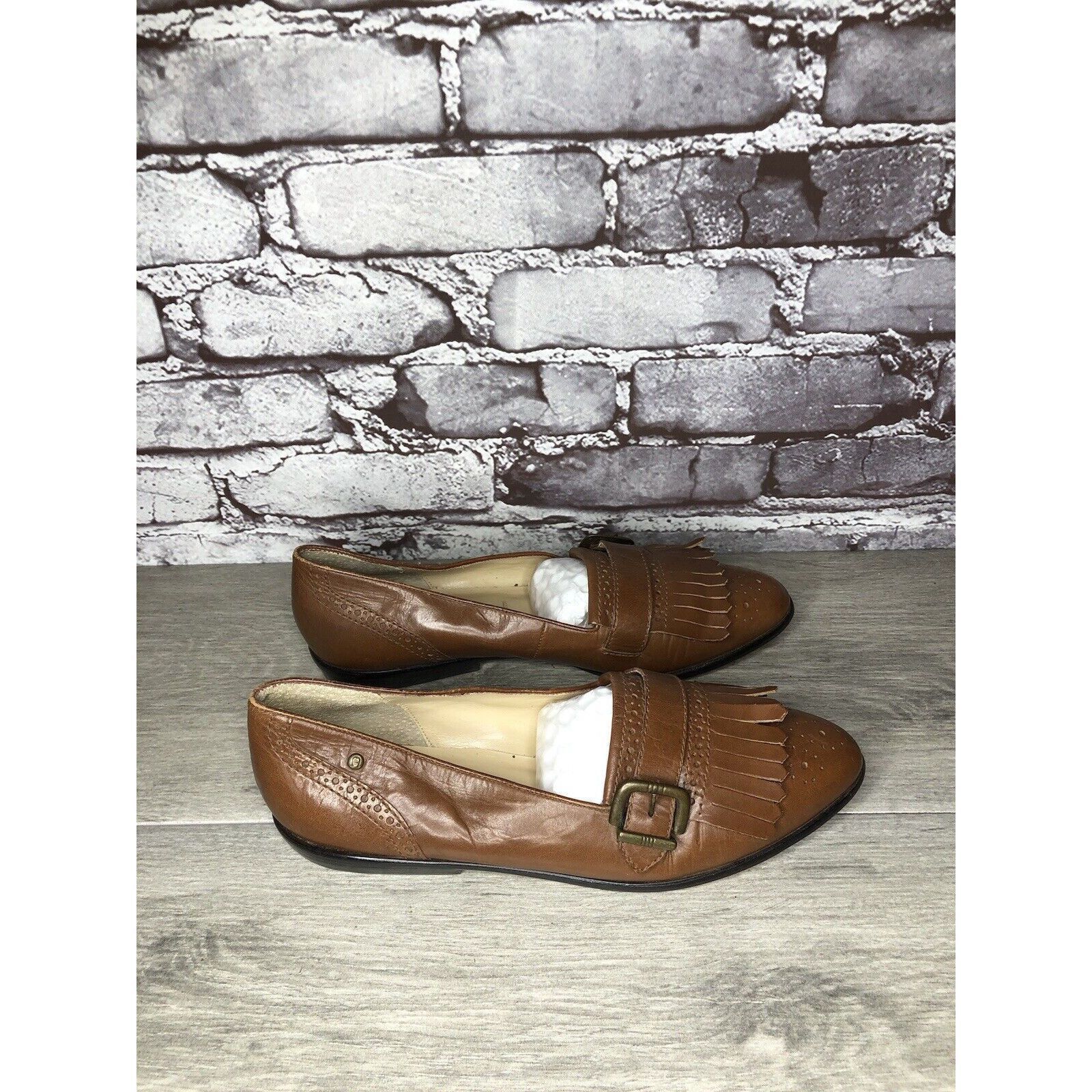 Etienne Aigner Etienne Aigner VTG Brown Leather Kiltie Monk Strap Loafers W Size US 9 / IT 39 - 21 Thumbnail