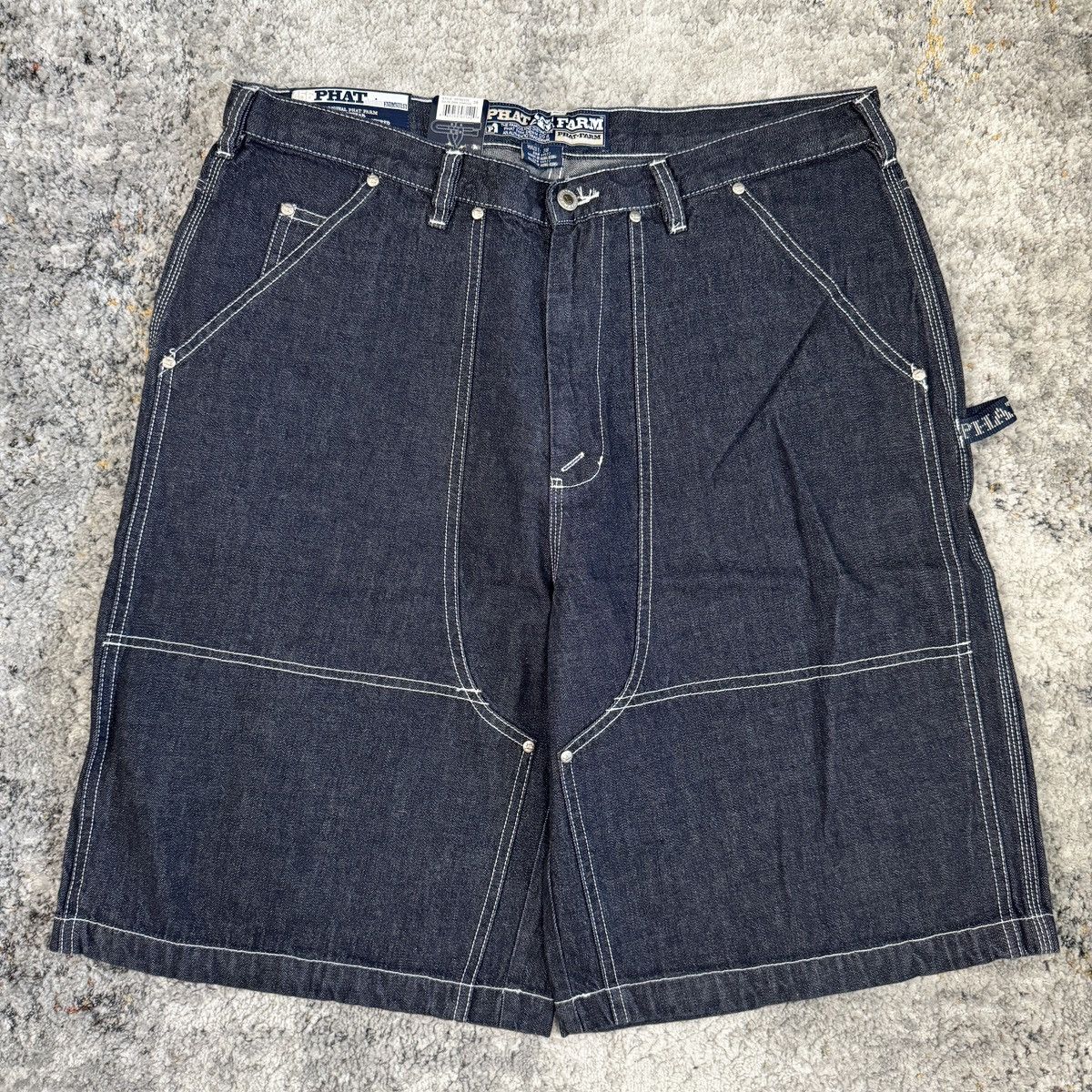 JNCO × Vintage Crazy Vintage y2k phat farm double knee baggy skater shorts Size US 38 / EU 54 - 1 Thumbnail