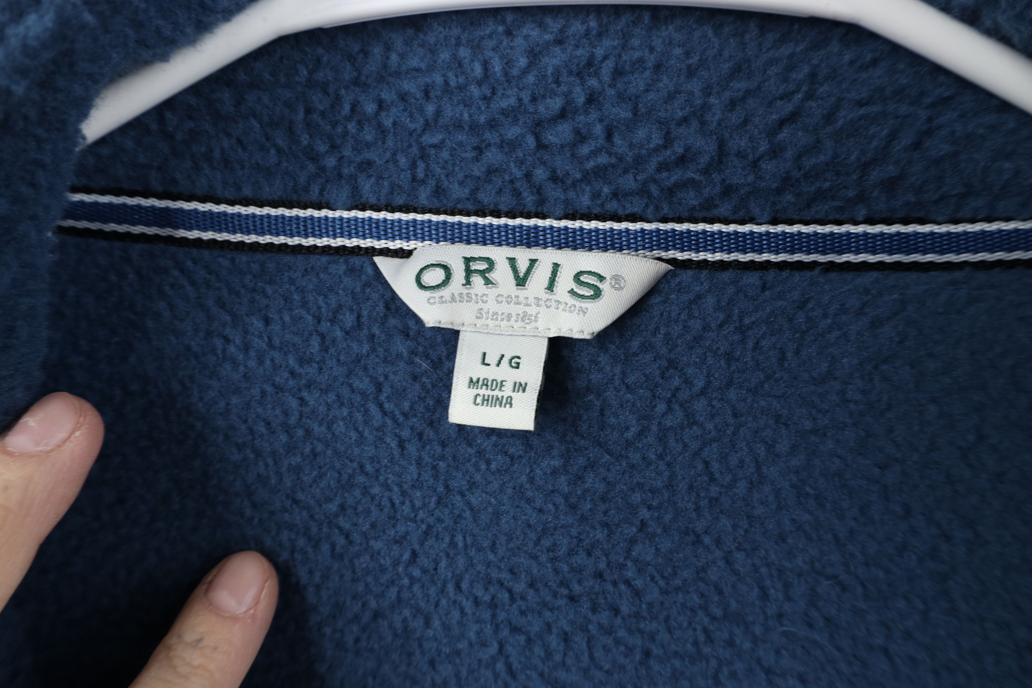 Orvis Vintage Y2K Orvis Heavyweight Full Zip Fleece Jacket Blue Size US L / EU 52-54 / 3 - 8 Thumbnail