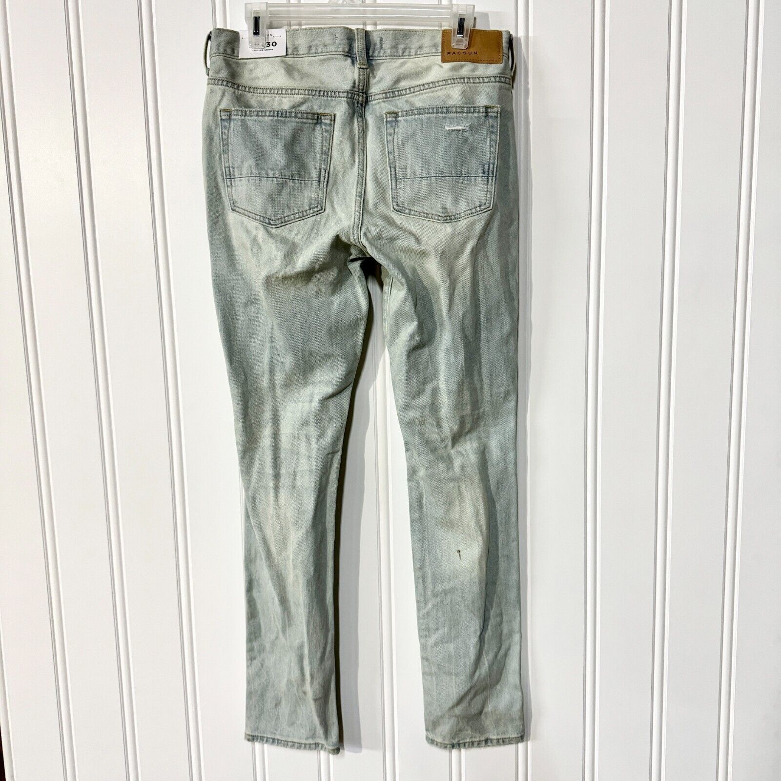 Pacsun PacSun Jeans Size 30X30 Stacked Skinny Light Acid Washed NEW Size US 30 / EU 46 - 6 Thumbnail