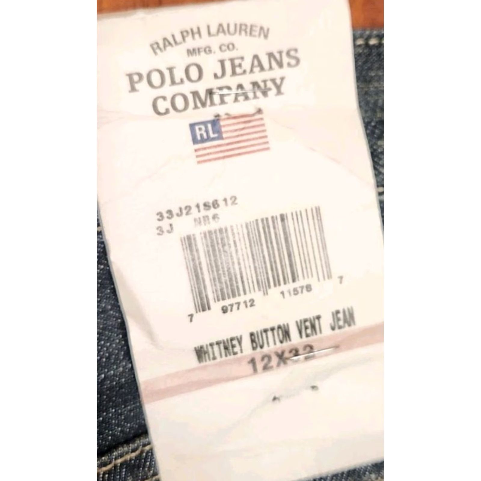 Polo Ralph Lauren Polo Ralph Lauren Whitney Button Vent Women's Jeans 32x32 Denim NWT 90s Bohemian City College Festival Retro Logo Genuine Leather? Size 34" / US 12 / IT 48 - 6 Thumbnail