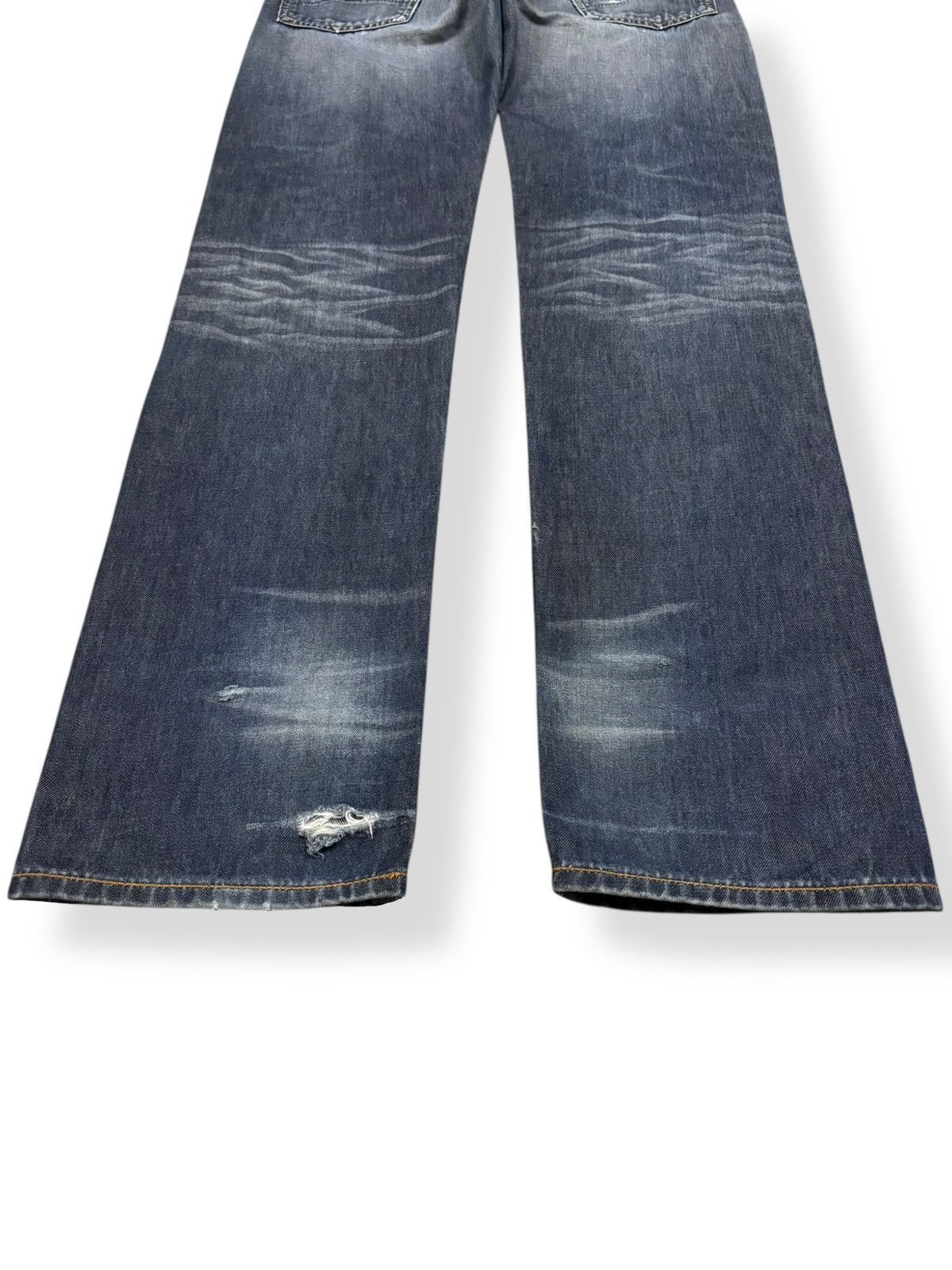 Evisu Vintage 2000s Evisu Ramen Heavy Distressed Grunge Jeans Size US 31 - 13 Thumbnail