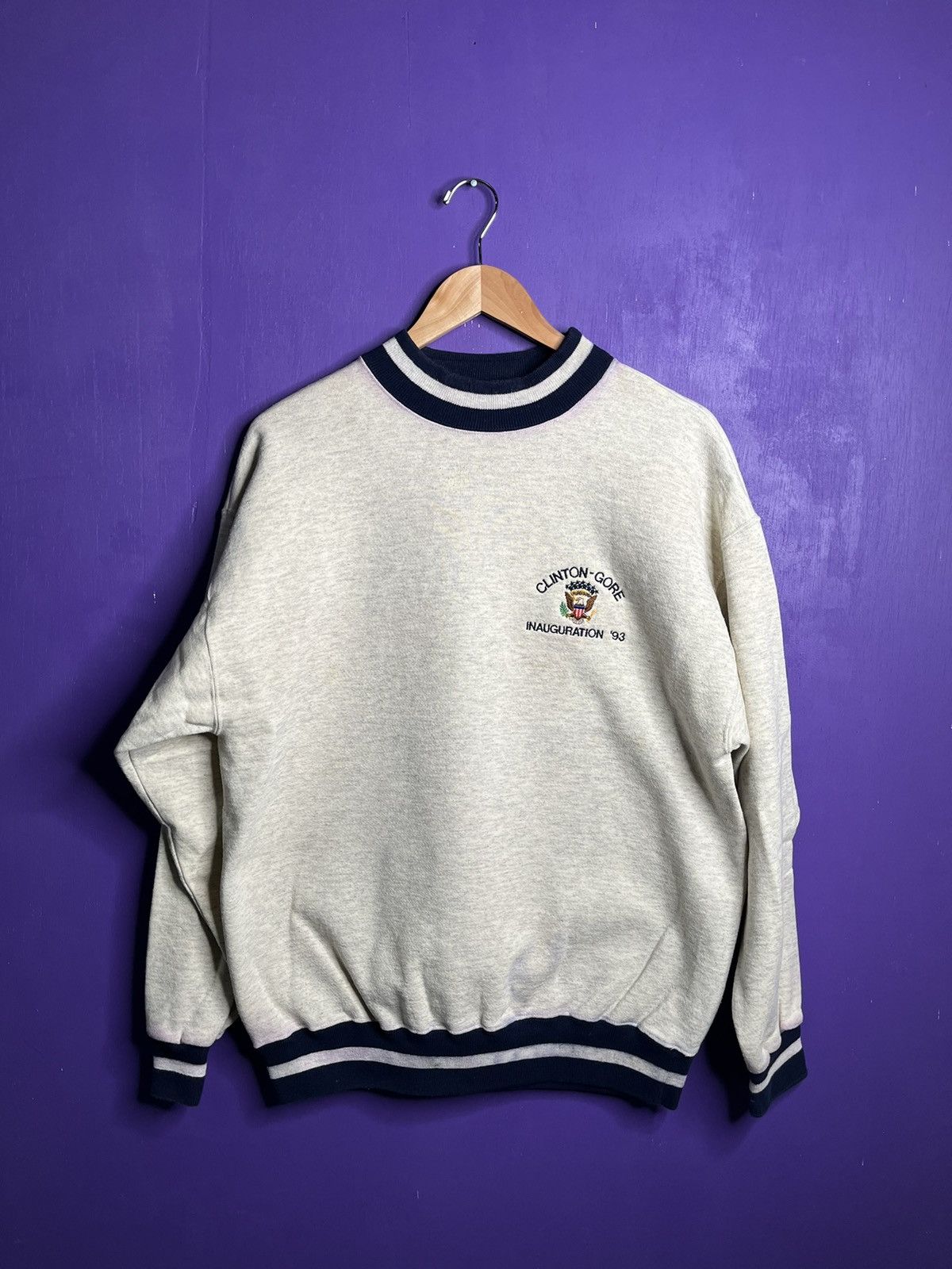 Vintage Vintage 1993 Clinton/Gore presidential crewneck Size US XL / EU 56 / 4 - 1 Thumbnail