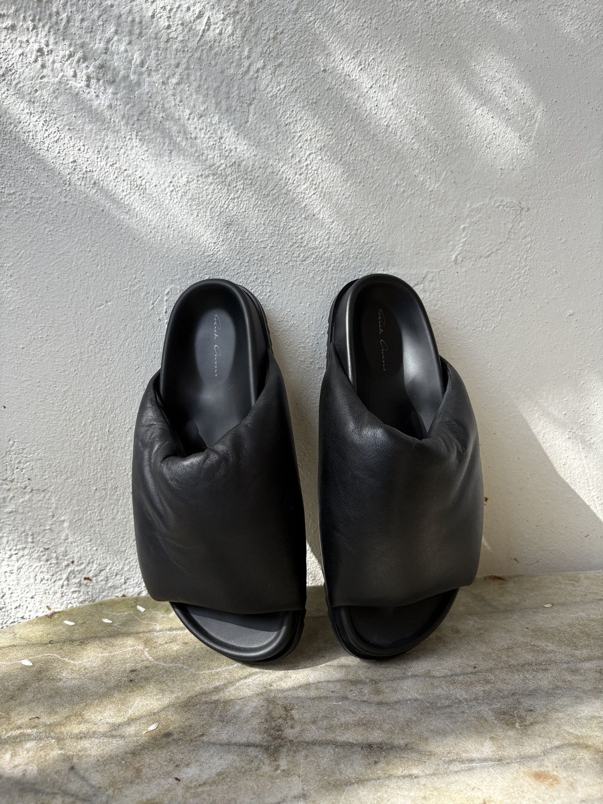Rick Owens Rick Owens Leather Slippers Size US 8 / EU 41 - 2 Thumbnail
