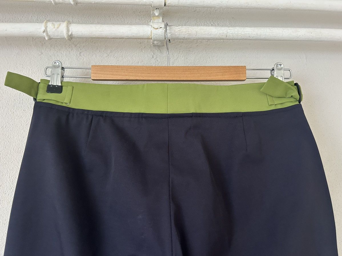 Bottega Veneta Bottega Veneta Navy Pants with Green Waistband – Size 48 Size US 32 / EU 48 - 13 Thumbnail
