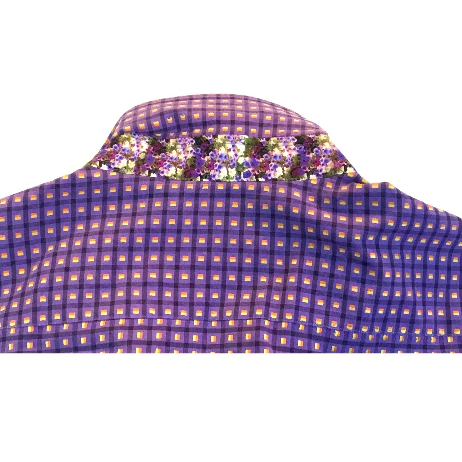 Robert Graham Robert Graham XL Purple Print Long Sleeve Shirt Size US XL / EU 56 / 4 - 5 Thumbnail