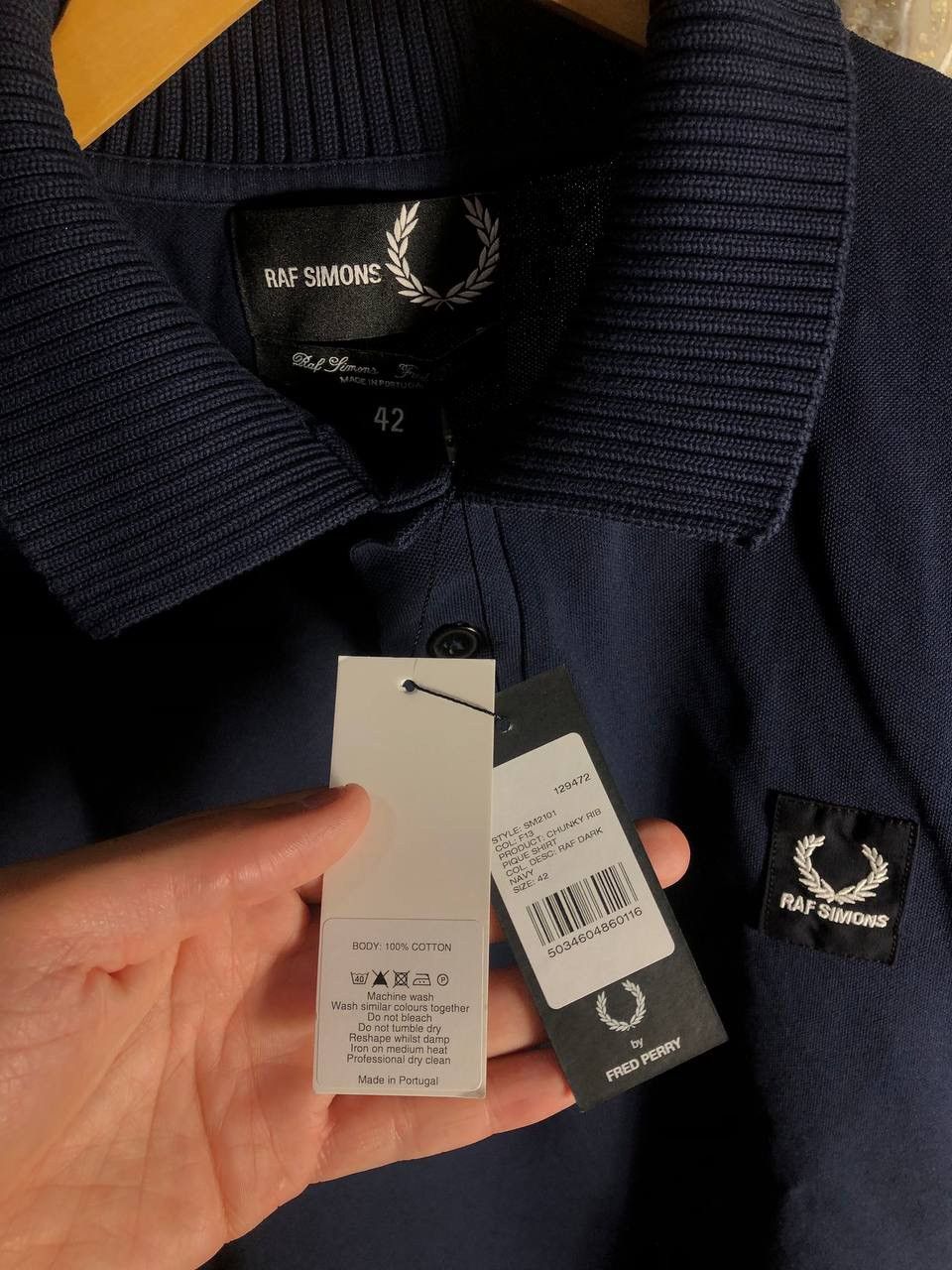 Fred Perry × Raf Simons FRED PERRY RAF SIMONS CHUNKY RIB PIQUE SHIRT DELUX Y2K RARE Size US M / EU 48-50 / 2 - 5 Thumbnail
