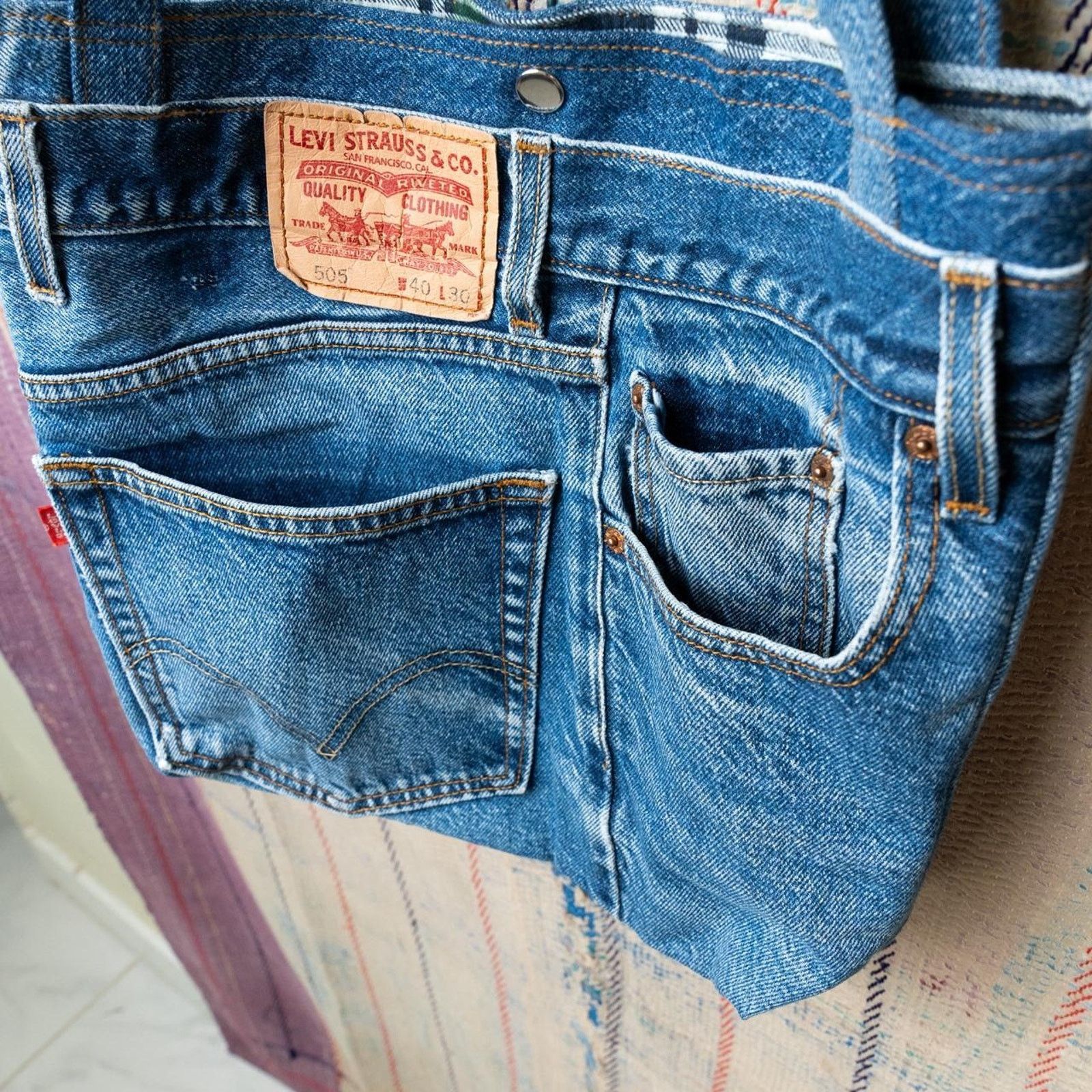 Levi's Reworked upcycled tote bag / shoulder bag Size ONE SIZE - 4 Thumbnail