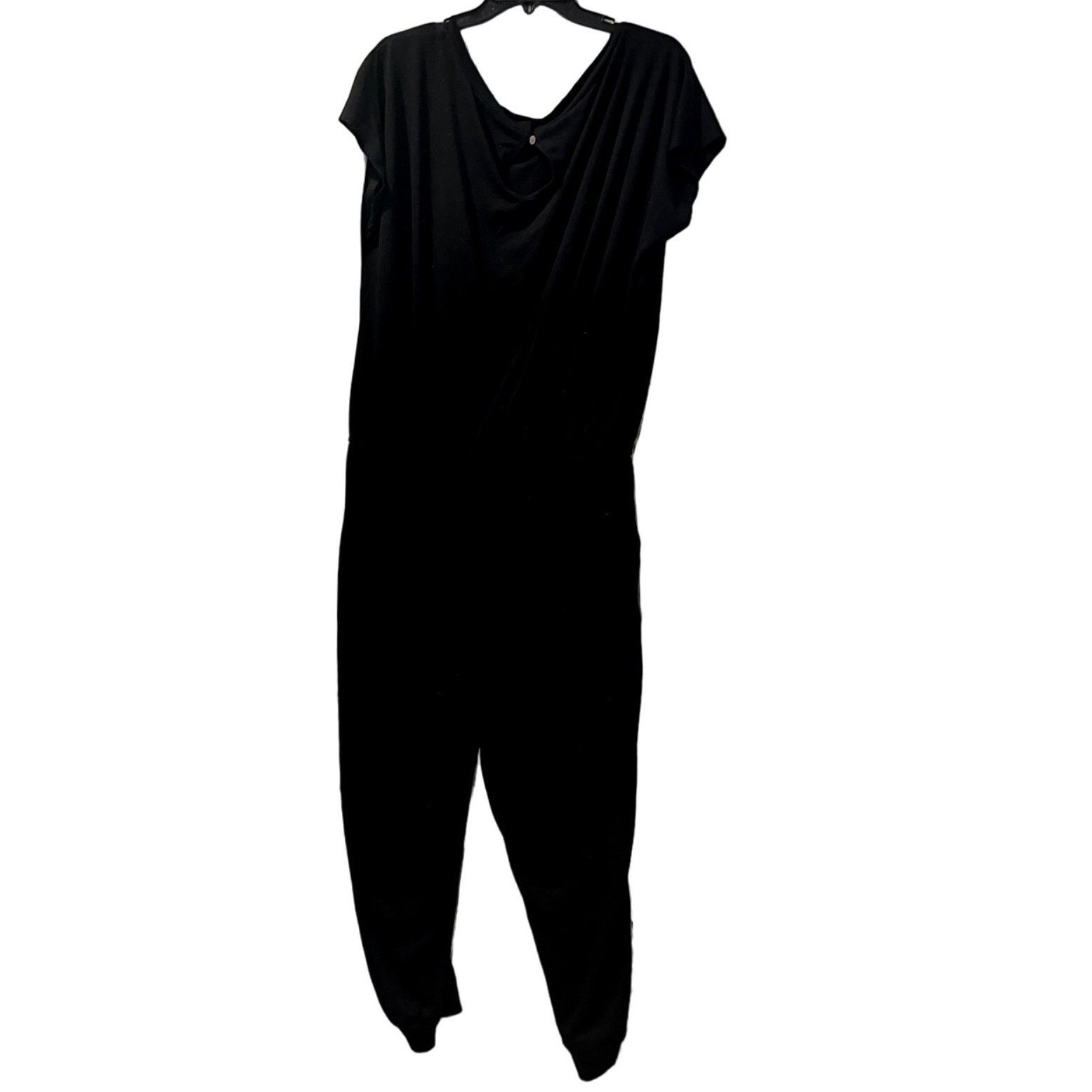 Shein SHEIN Women's Black Loose Casual Short Sleeve Romper Sz 2xx Size 40" / US 18 - 3 Thumbnail