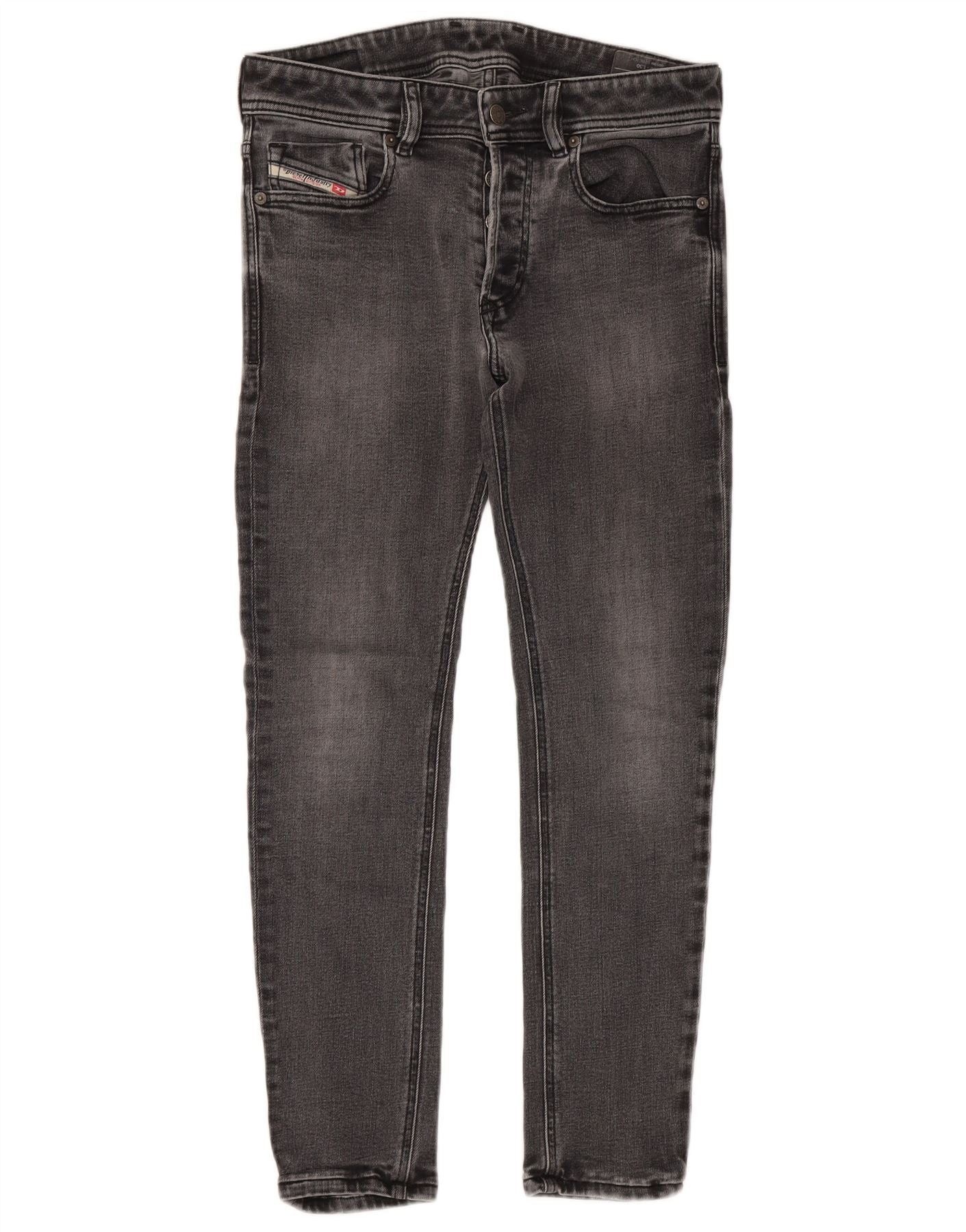 Diesel Womens Skinny Jeans W30 L27 Grey Cotton Size 42" / US 20 - 1 Thumbnail