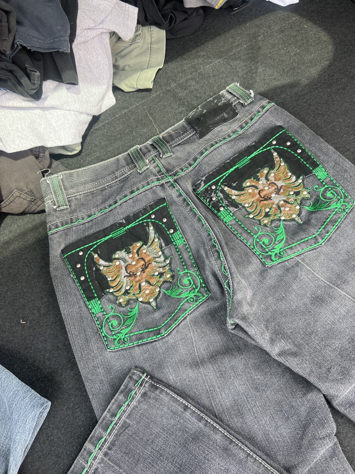 Other × Vintage Baggy ablanche embroidered denim Size US 32 / EU 48 - 1 Thumbnail