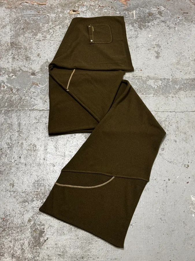 Dolce & Gabbana AW2003 Dolce & Gabbana Green Double Pocket Wool Scarf Size ONE SIZE - 4 Thumbnail
