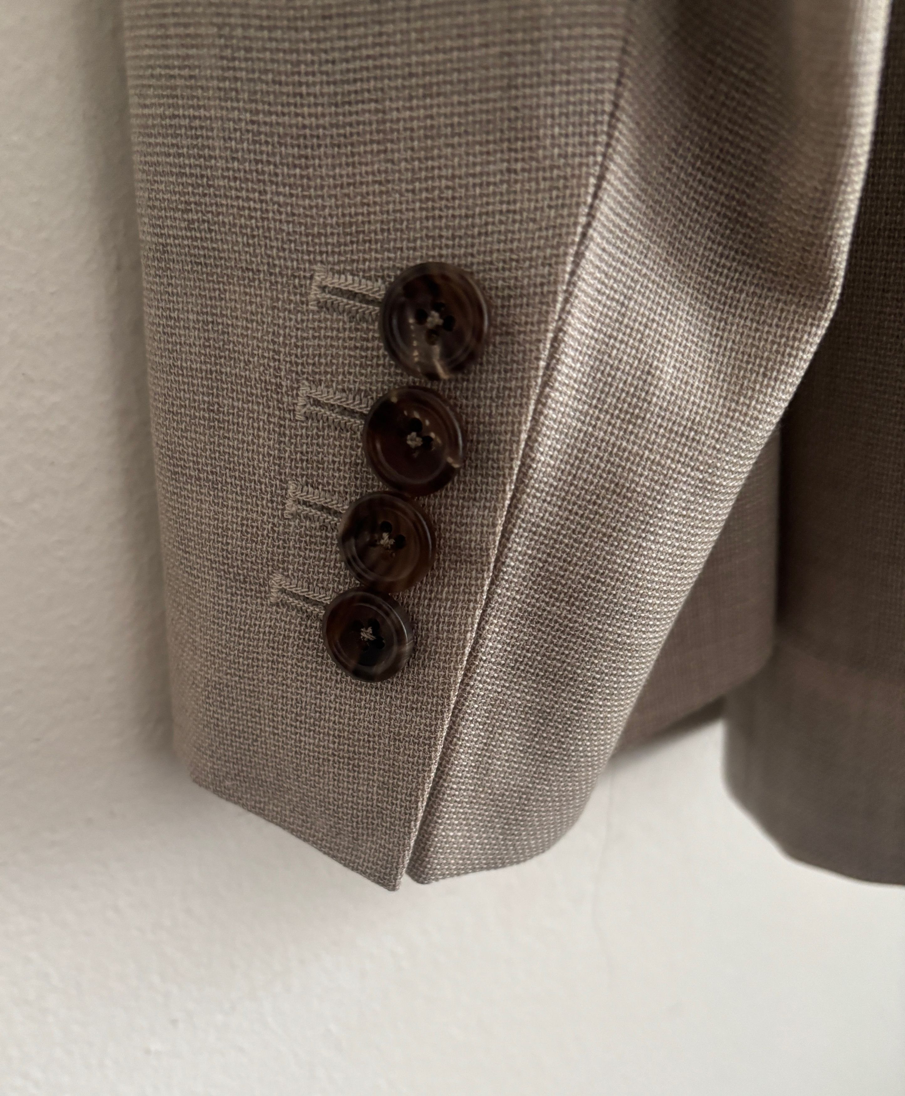Canali $2200 Kei Unstructured Beige Sport Coat 44 -46 L Size 46L - 11 Thumbnail